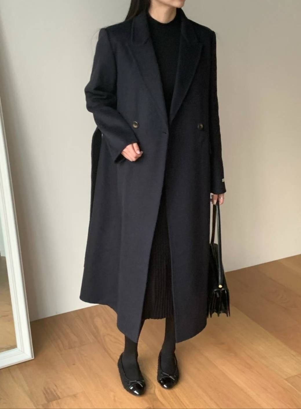 OLZE-올제-T東大門㊣實拍女士新款時尚25秋冬推薦中長款大衣OLZE-올제-T中長款大衣圖色3