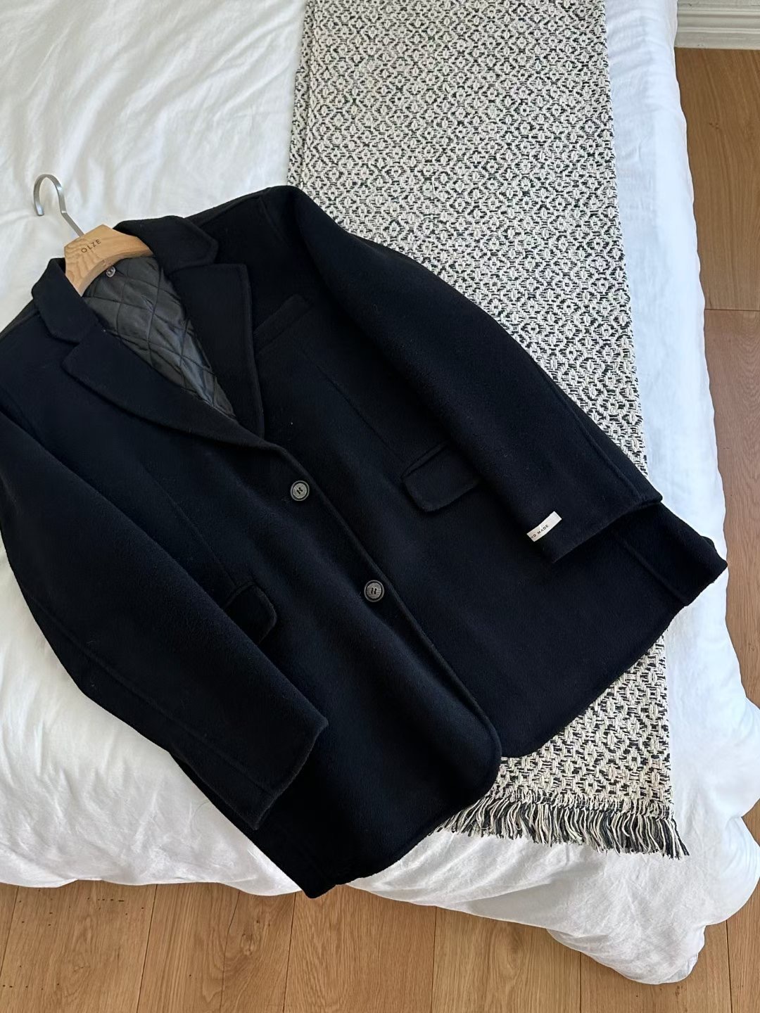 OLZE-올제-T韓國代購㊣女士新款人氣推薦休閑職業短款大衣OLZE-올제-T短款大衣圖色2