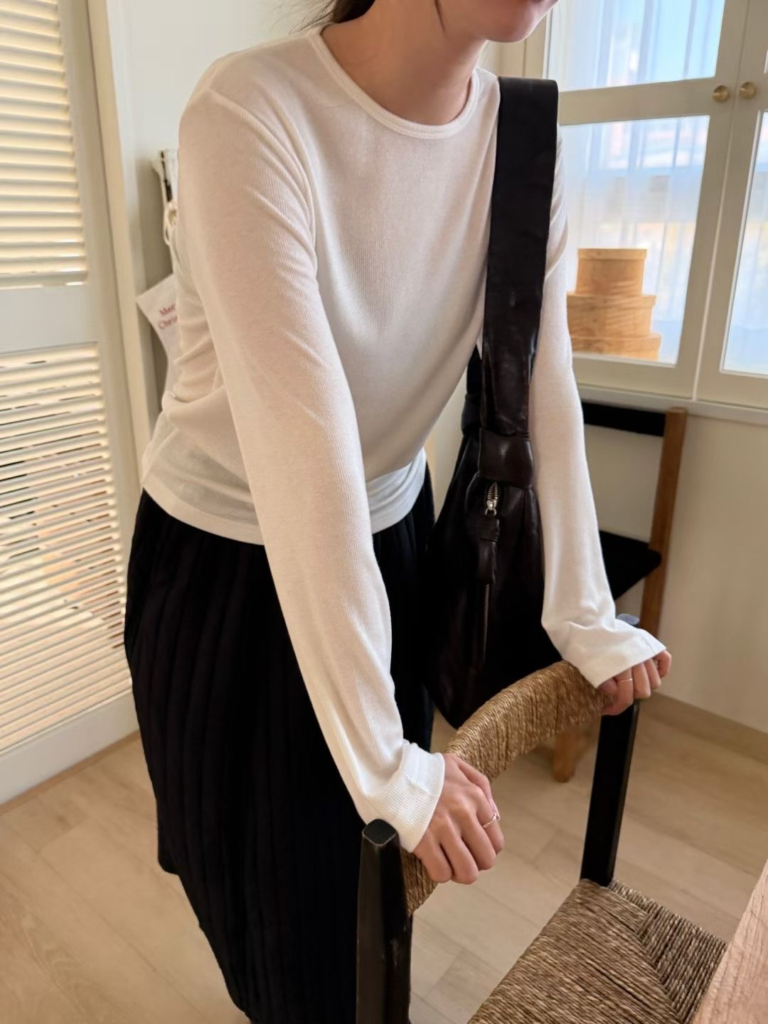 LANDMARK韓國代購㊣女裝新款熱賣職業時尚休閑真品推薦長袖T恤LANDMARK長袖T恤圖色1