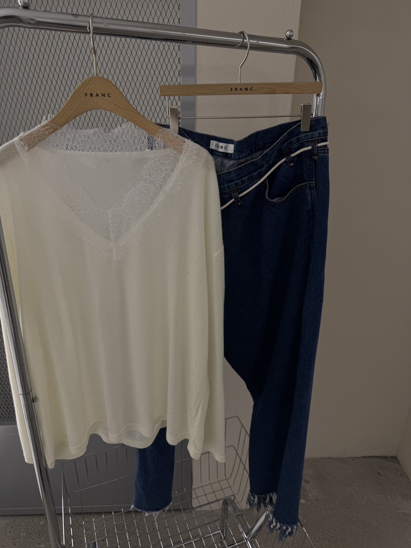 FRANC—L韓國代購㊣女士新品時尚推薦人氣真品長袖T恤安哥拉FRANC長袖T恤