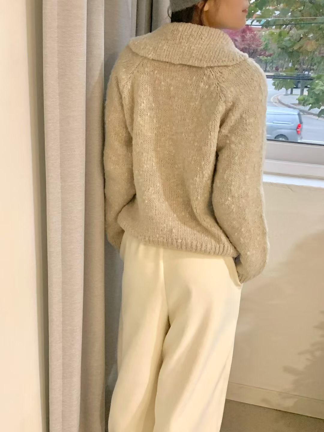 AGATHE東大門㊣實拍女裝新款真品25秋冬職業熱賣時尚毛衣開衫AGATHE毛衣