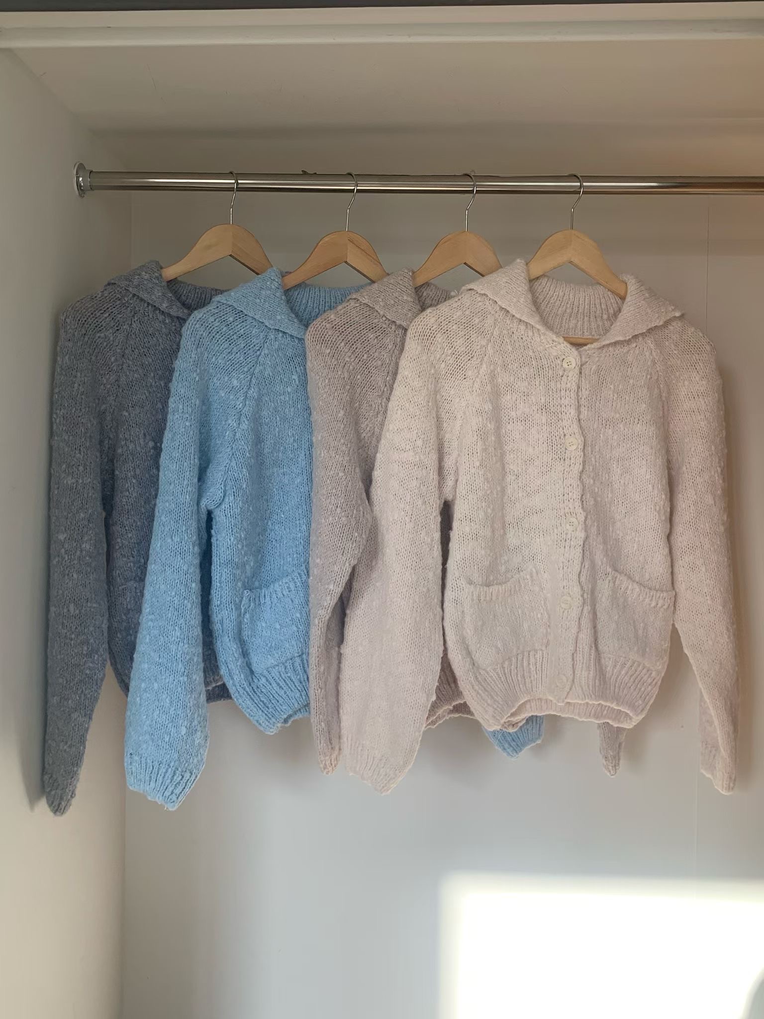 AGATHE東大門㊣實拍女裝新款真品25秋冬職業熱賣時尚毛衣開衫AGATHE毛衣圖色3左三色