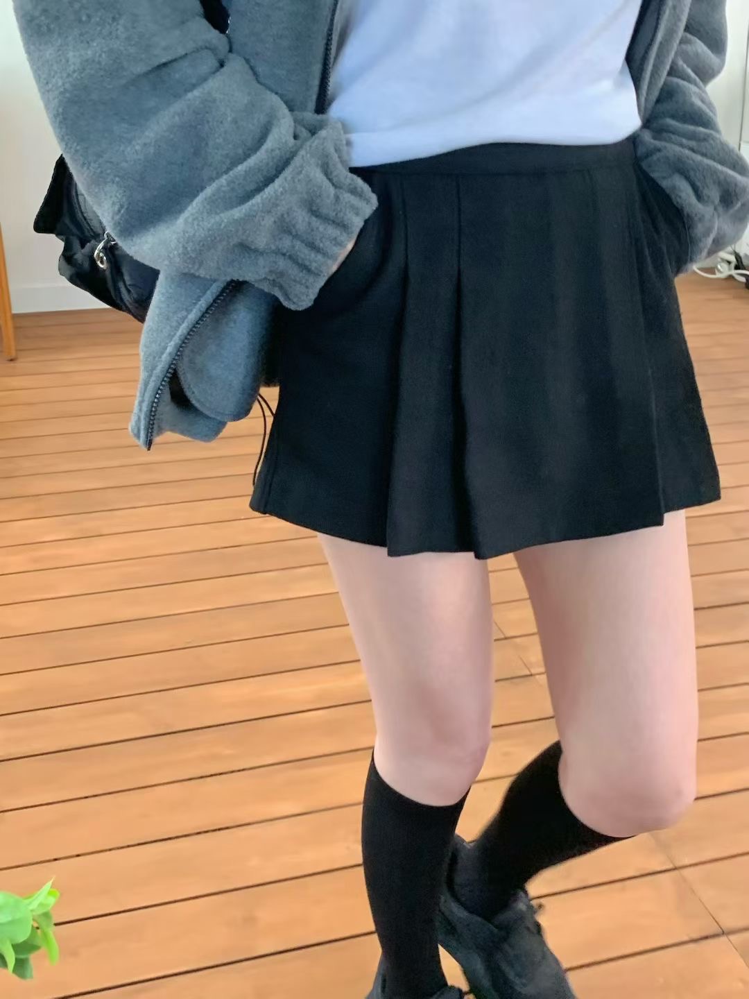 AGATHE東大門㊣實拍女裝新品推薦真品時尚休閑短裙百褶褶裙AGATHE短裙圖色1