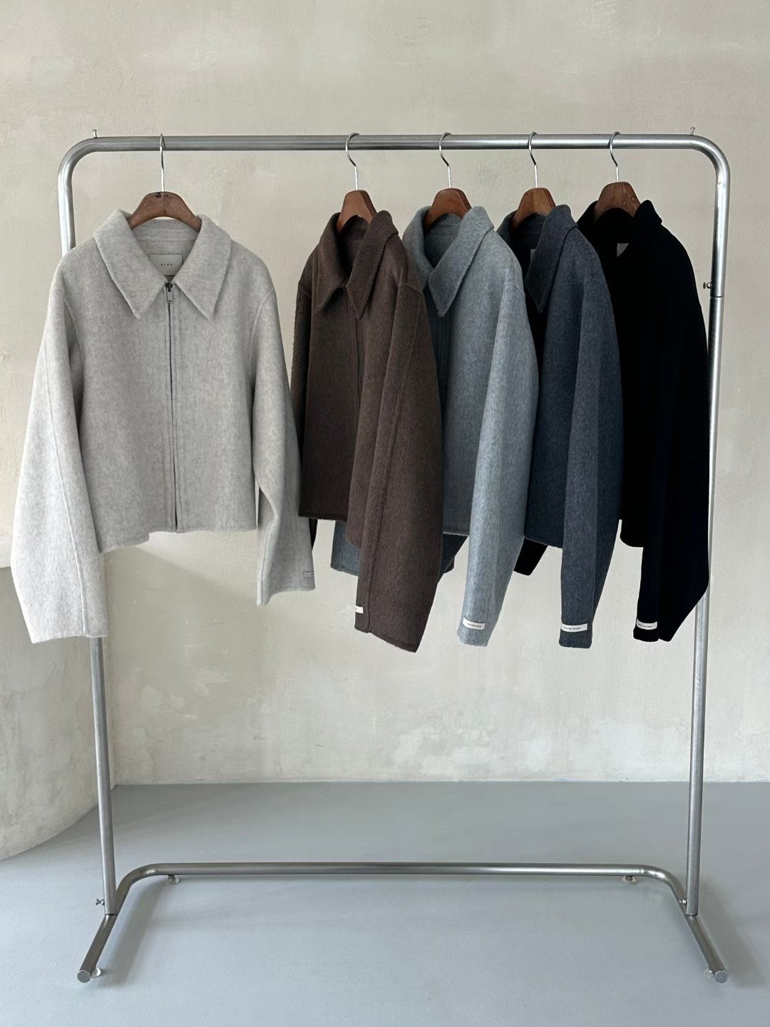 OLZE-올제-T韓國直郵㊣女裝新品時尚25秋冬推薦人氣短款大衣OLZE-올제-T短款大衣圖色4左四色