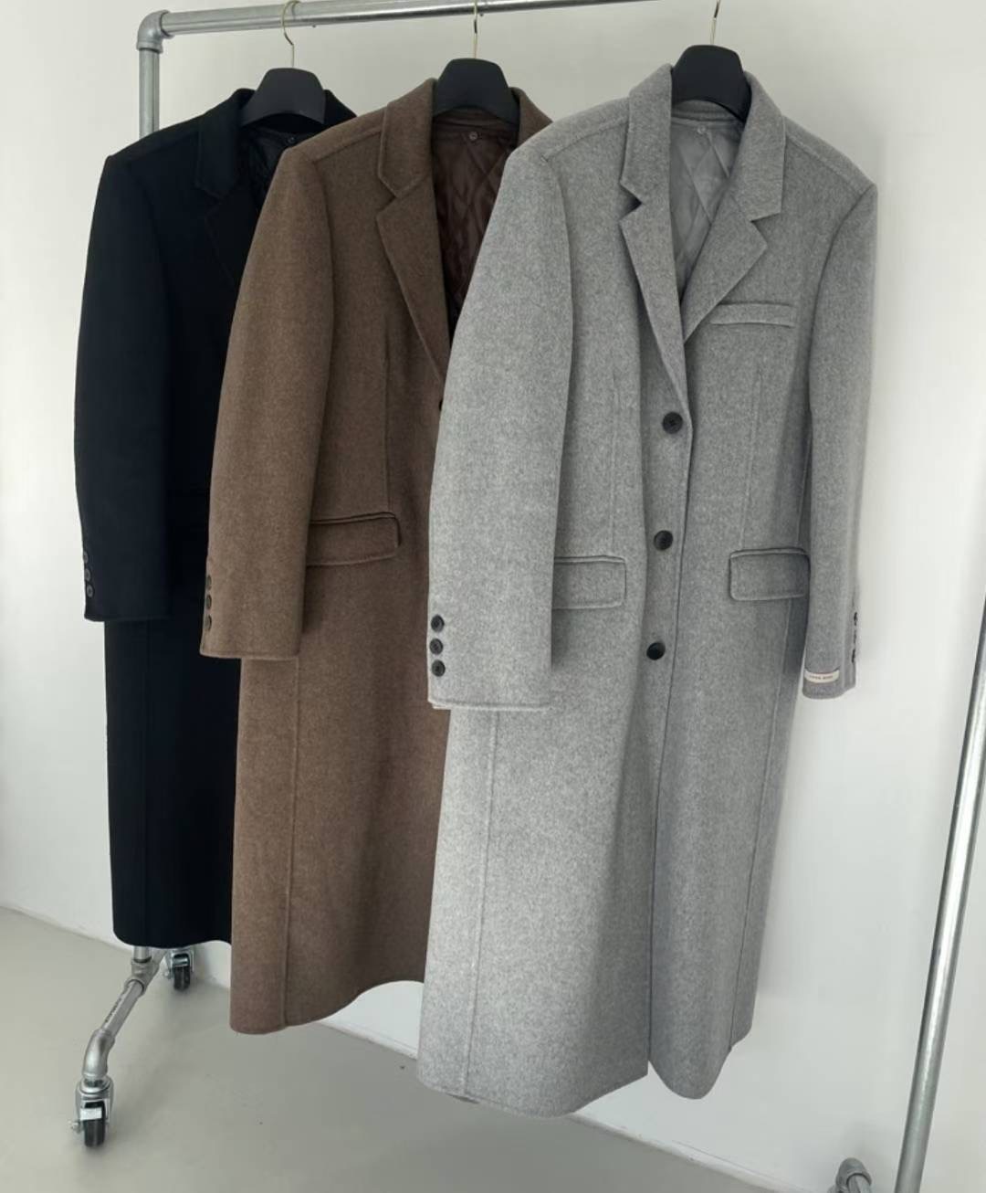 OLZE-올제-T東大門㊣實拍女裝新品真品休閑人氣中長款大衣OLZE-올제-T中長款大衣圖色1左一色