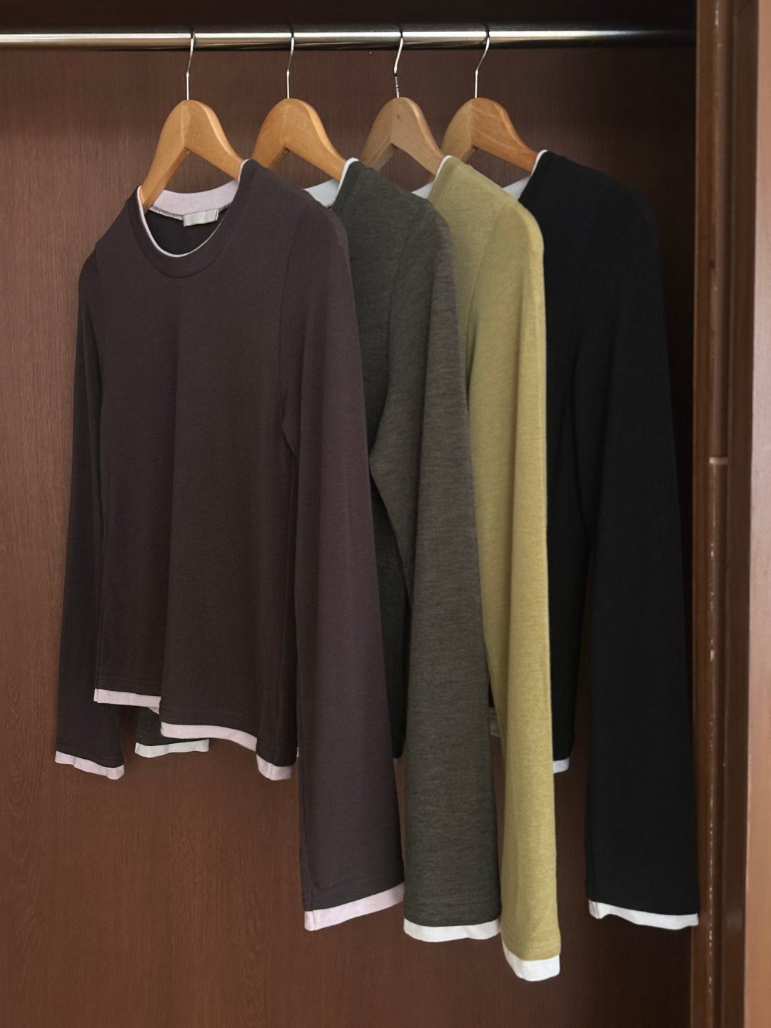 OLZE-올제-T東大門㊣實拍女裝新品推薦時尚休閑真品長袖T恤OLZE-올제-T長袖T恤