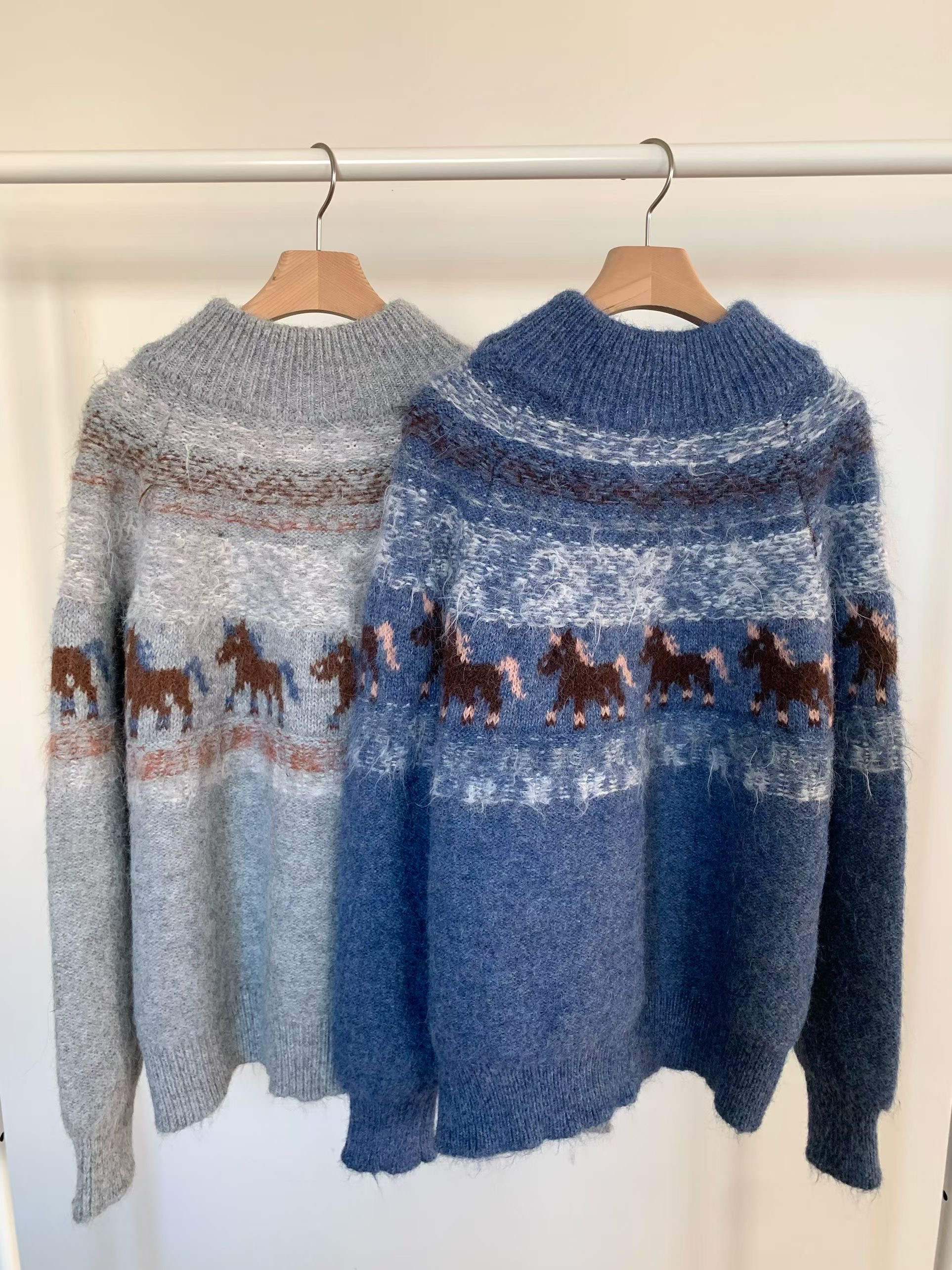 AGATHE東大門㊣直郵女士新品推薦25秋冬職業人氣時尚毛衣拉鏈AGATHE毛衣