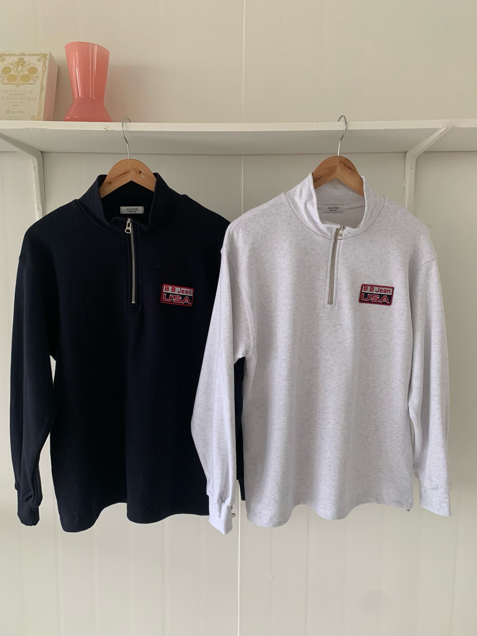 AGATHE韓國直郵㊣女士新品推薦人氣休閑真品熱賣25秋冬衛衣拉鏈AGATHE衛衣