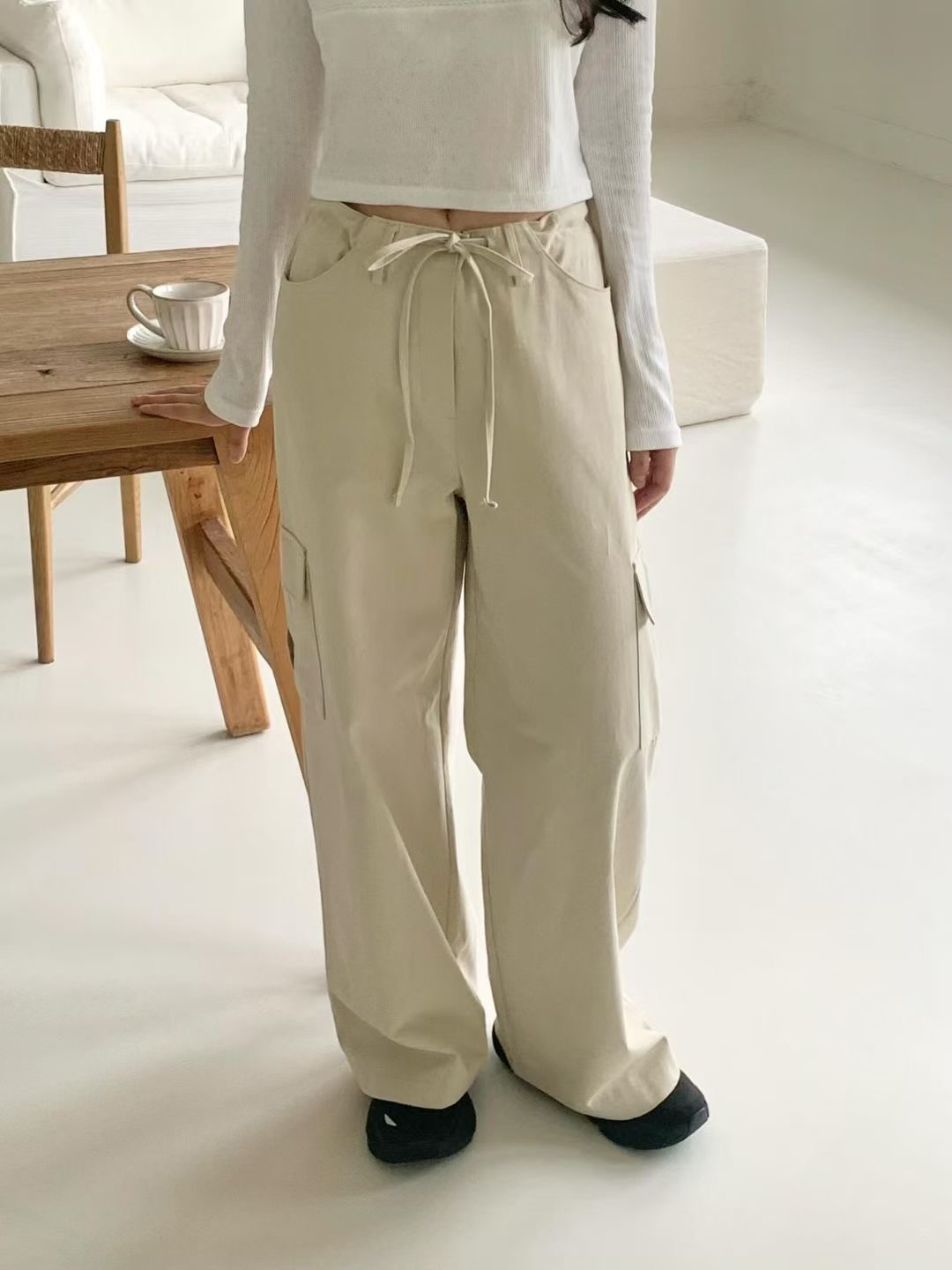 AGATHE韓國直郵㊣女裝新款時尚真品職業推薦25秋冬人氣休閑褲AGATHE休閑褲圖色2