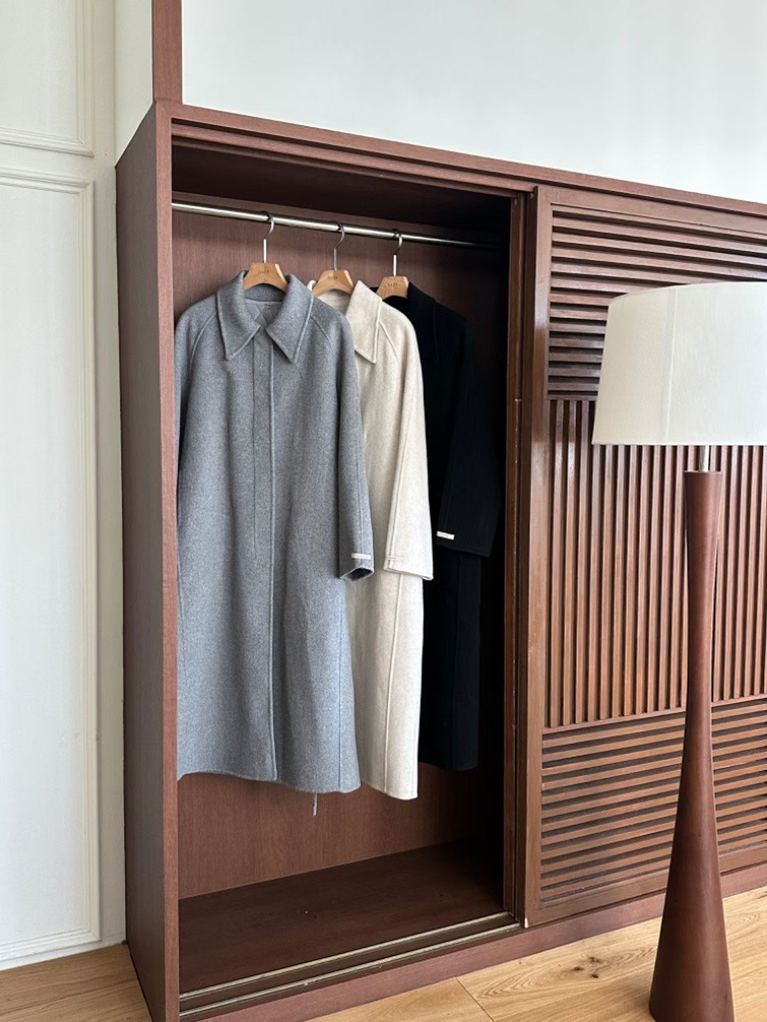 OLZE-올제-T韓國代購㊣女裝新款職業25秋冬中長款大衣含腰帶OLZE-올제-T中長款大衣圖色3左三色