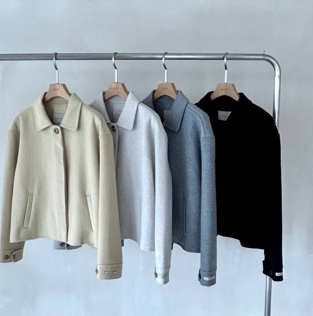 OLZE-올제-T韓國直郵㊣女裝新品真品時尚休閑職業短款大衣OLZE-올제-T短款大衣圖色3左三色