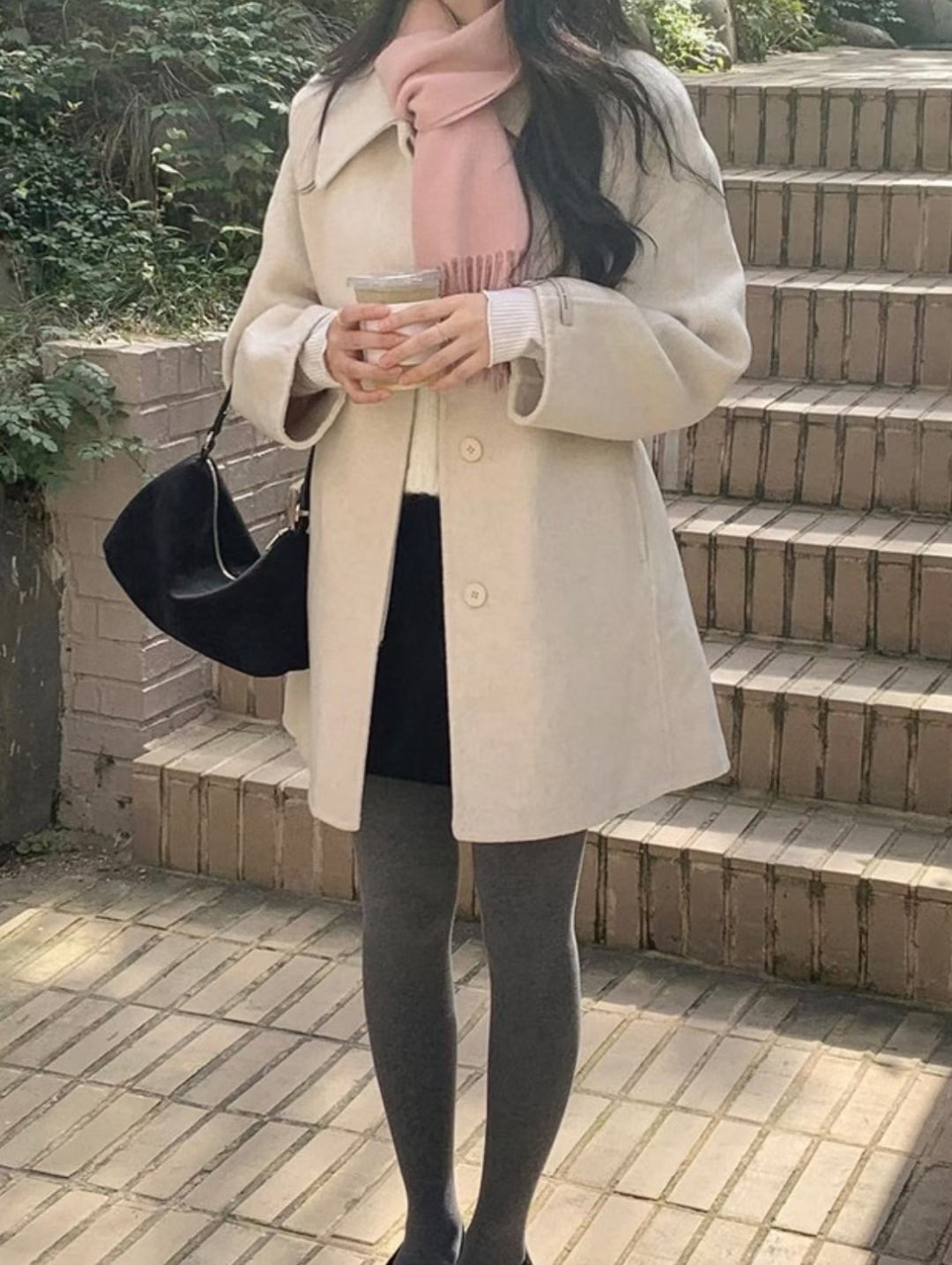 OLZE-올제-T東大門㊣代購女士新品熱賣真品中長款大衣含腰帶OLZE-올제-T中長款大衣