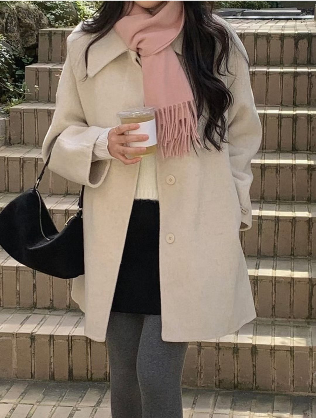 OLZE-올제-T東大門㊣代購女士新品熱賣真品中長款大衣含腰帶OLZE-올제-T中長款大衣