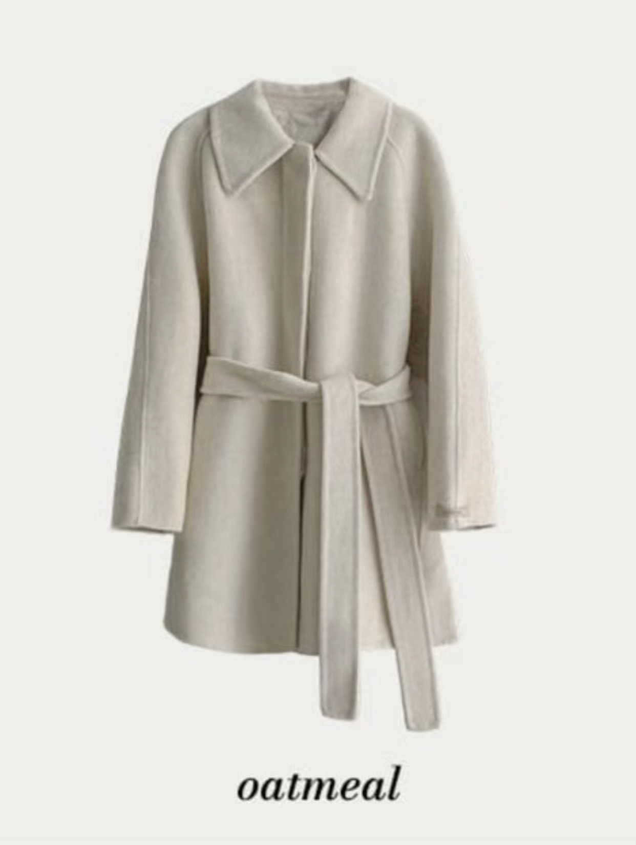 OLZE-올제-T東大門㊣代購女士新品熱賣真品中長款大衣含腰帶OLZE-올제-T中長款大衣圖色1