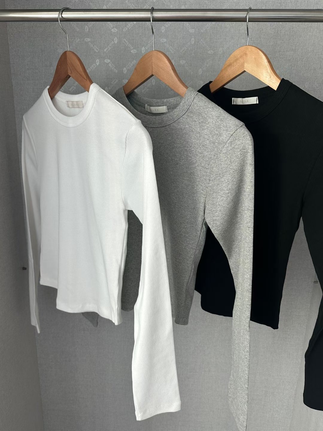 OLZE-올제-T東大門㊣實拍女士新款25秋冬人氣職業長袖T恤OLZE-올제-T長袖T恤