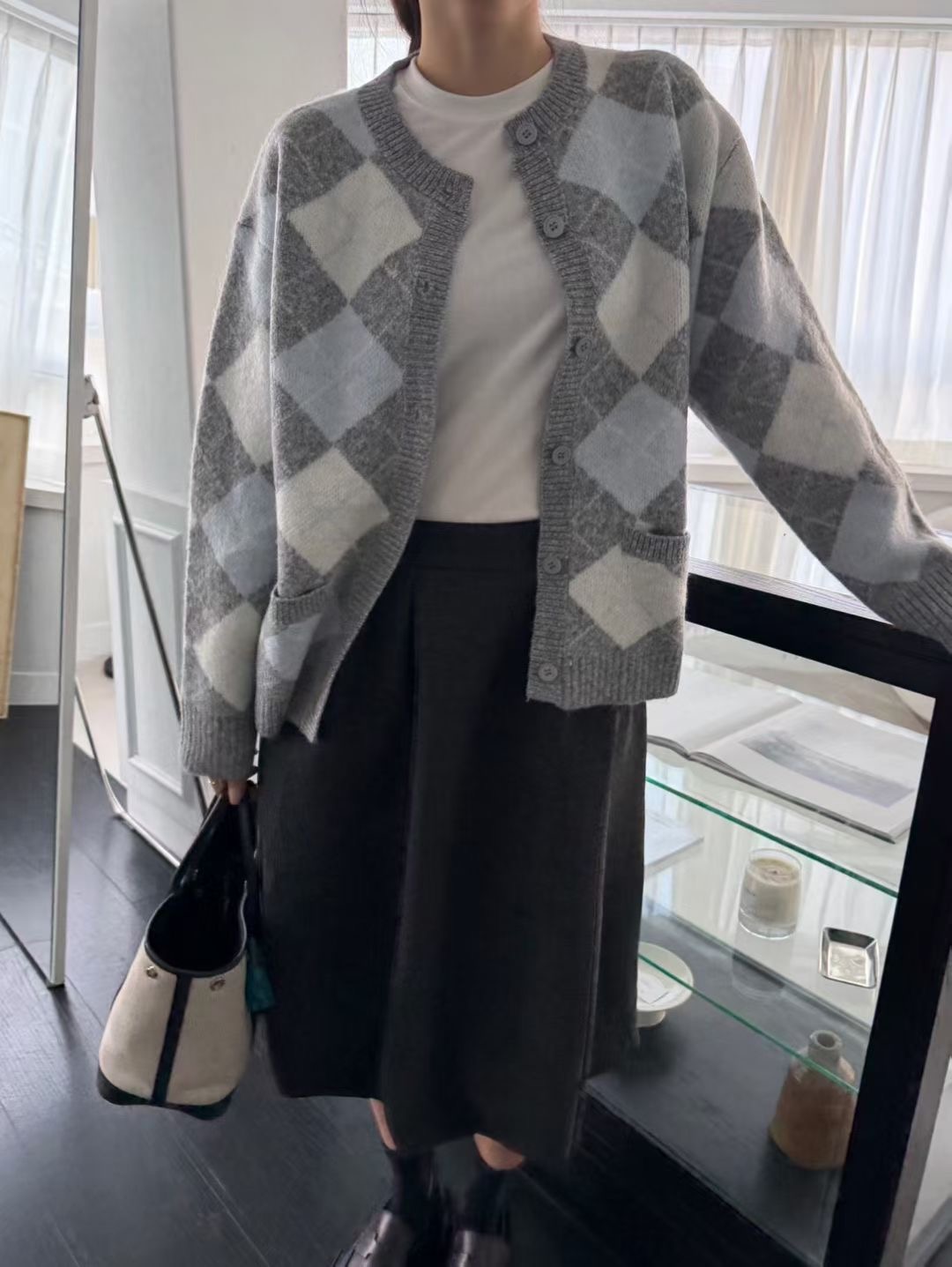 LANDMARK東大門㊣直郵女裝新品推薦真品職業25秋冬人氣針織衫LANDMARK針織衫