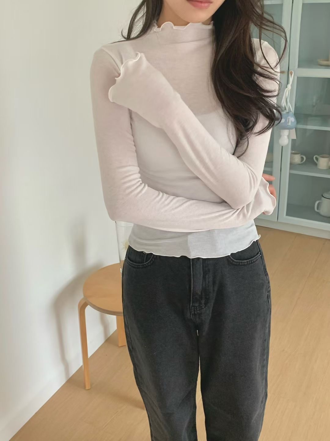 AGATHE東大門㊣代購女裝新品休閑真品人氣職業時尚熱賣長袖T恤AGATHE長袖T恤圖色2