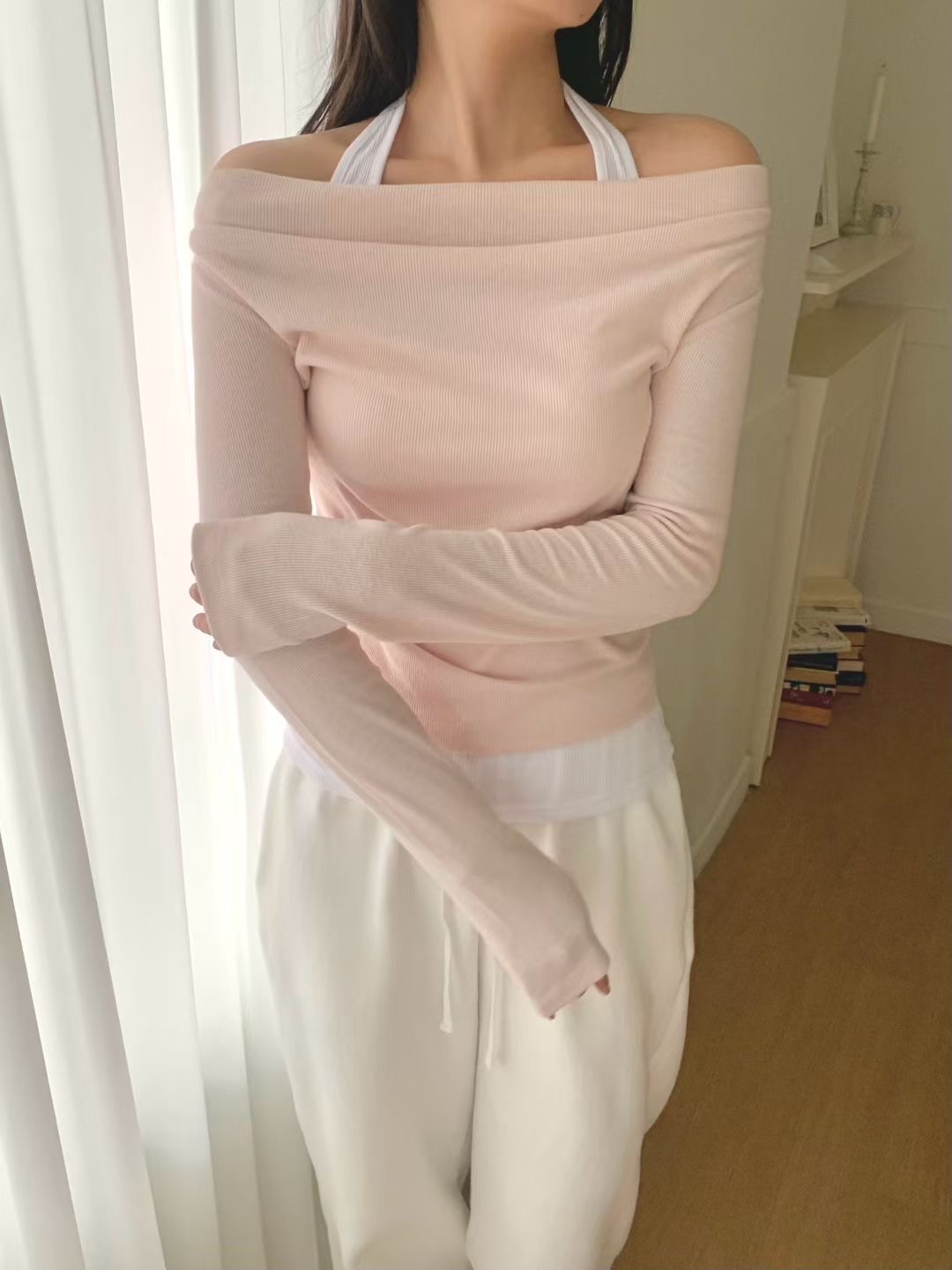 AGATHE韓國直郵㊣女裝新品休閑職業人氣熱賣25秋冬推薦長袖T恤AGATHE長袖T恤圖色1