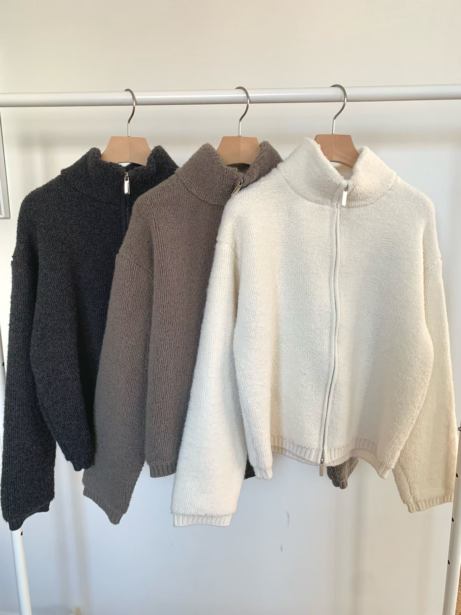 AGATHE韓國直郵㊣女士新款時尚職業25秋冬推薦真品夾克拉鏈AGATHE夾克