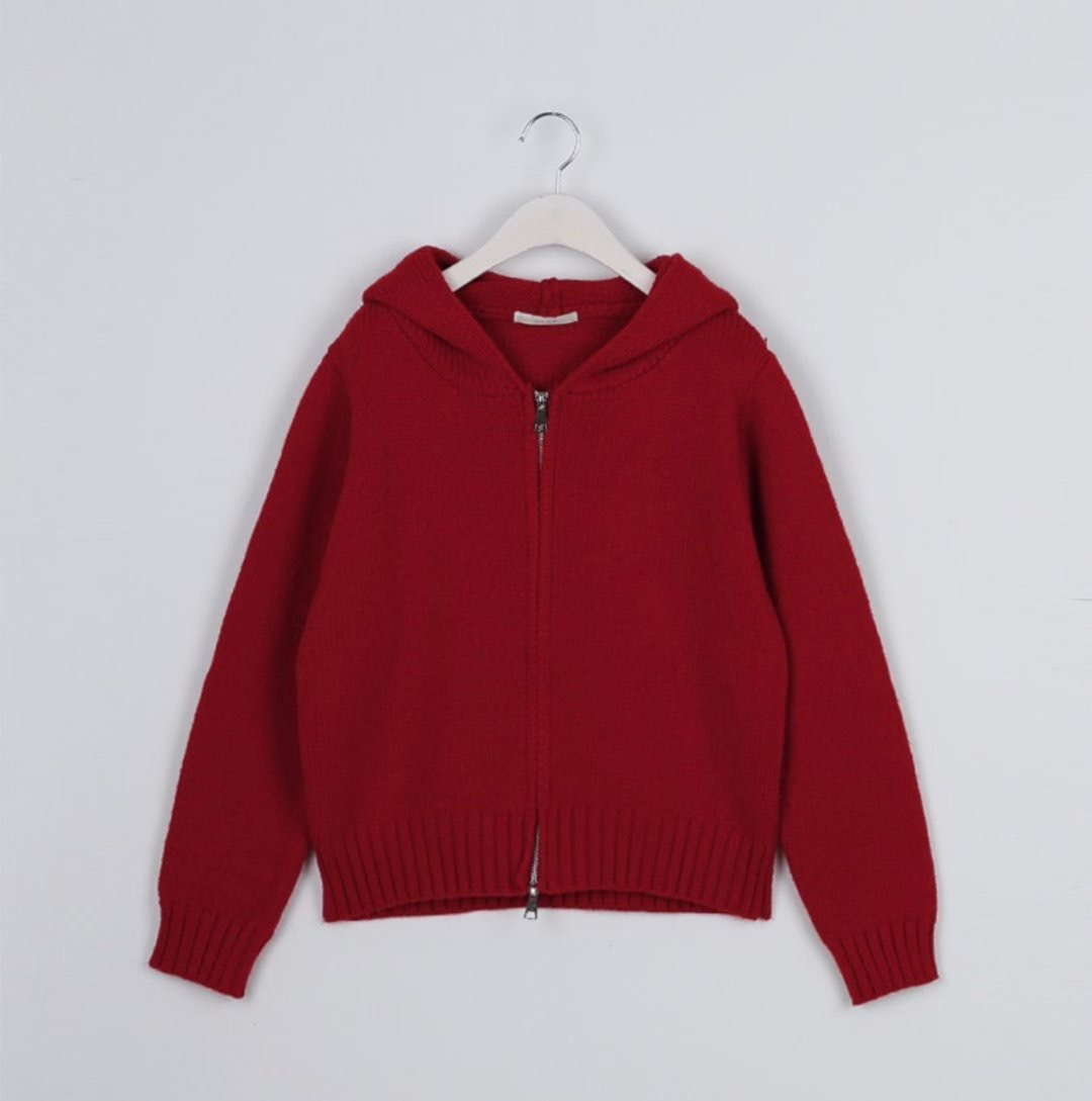 OLZE-올제-T東大門㊣直郵女士新款職業25秋冬針織衫連帽拉鏈衫OLZE-올제-T針織衫圖色2