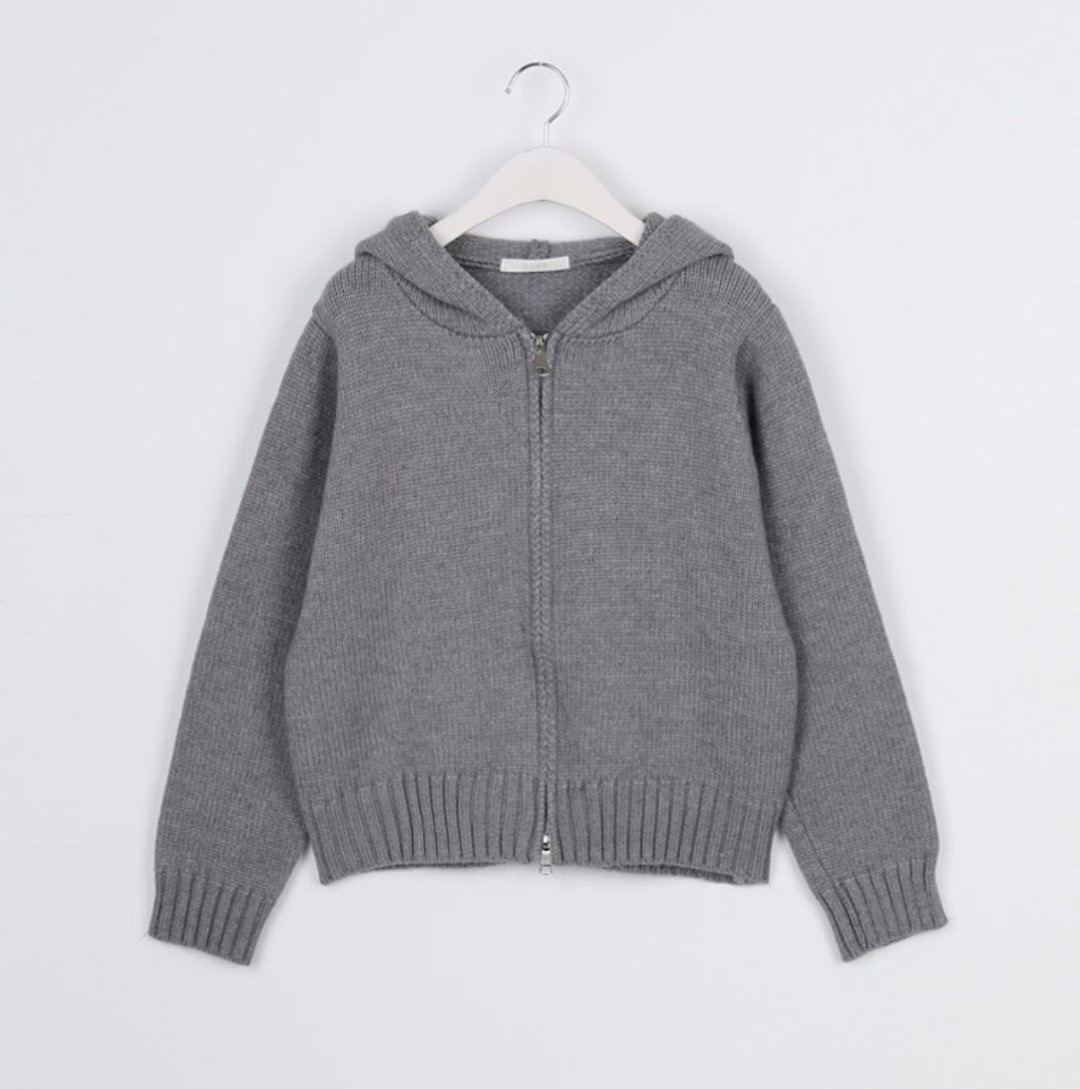 OLZE-올제-T東大門㊣直郵女士新款職業25秋冬針織衫連帽拉鏈衫OLZE-올제-T針織衫圖色3