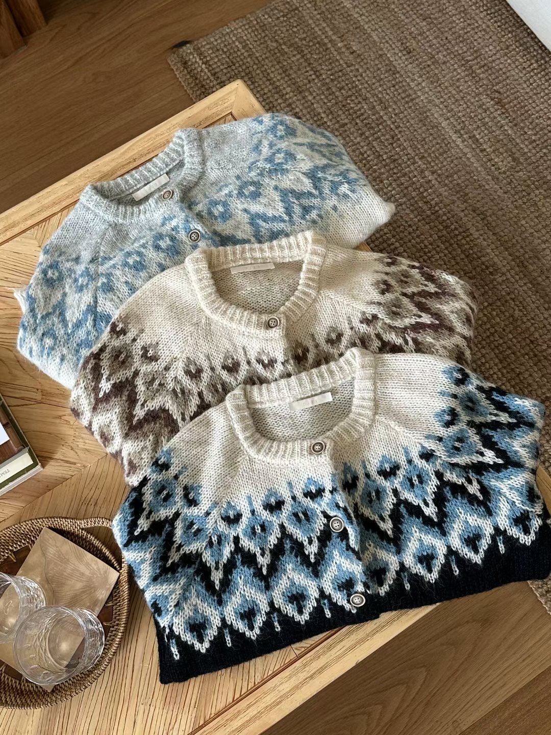 OLZE-올제-T東大門㊣實拍女裝新款推薦時尚休閑熱賣針織衫OLZE-올제-T針織衫