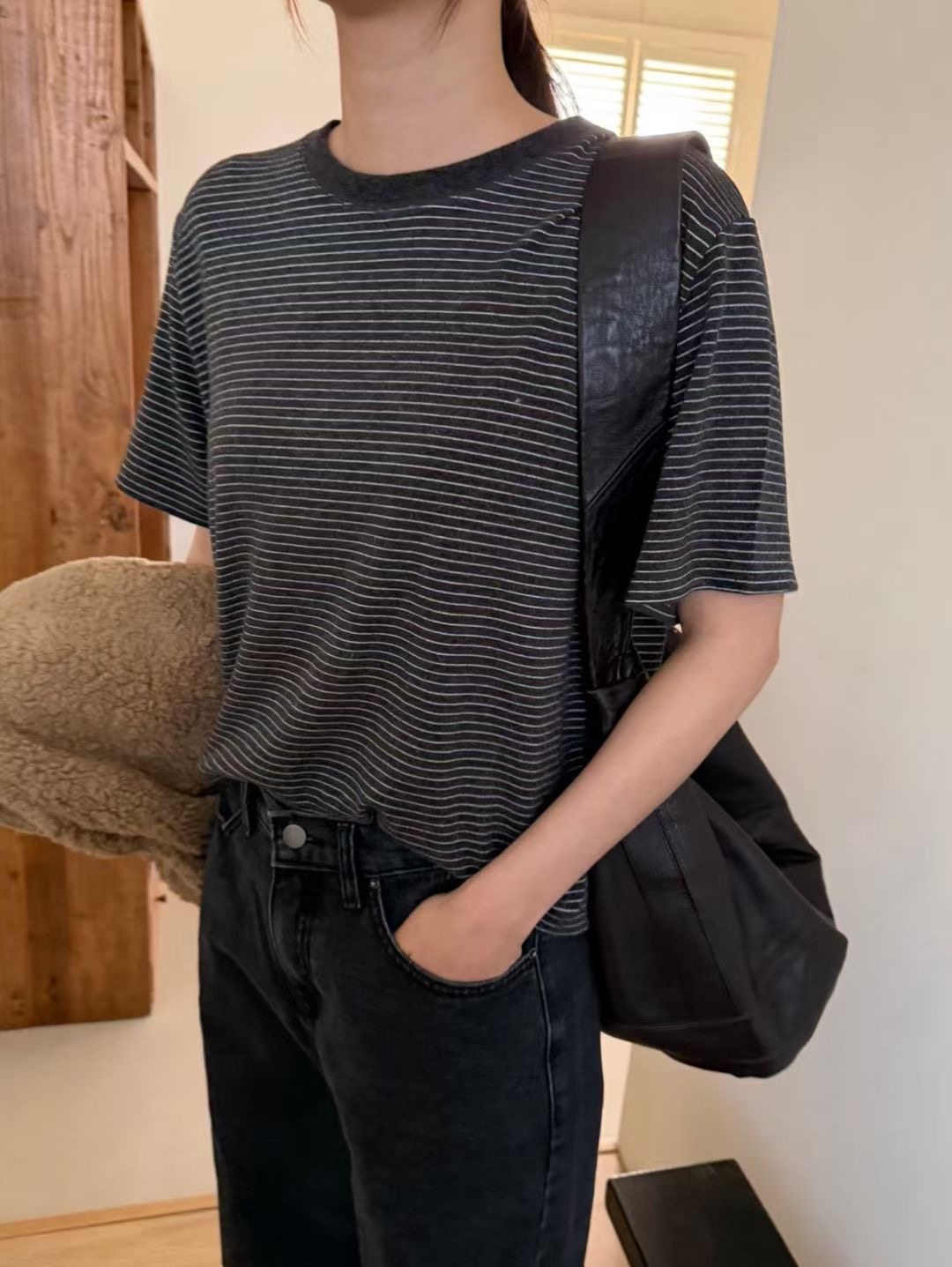 LANDMARK東大門㊣直郵女裝新品職業時尚熱賣人氣真品休閑T恤LANDMARKT恤圖色3