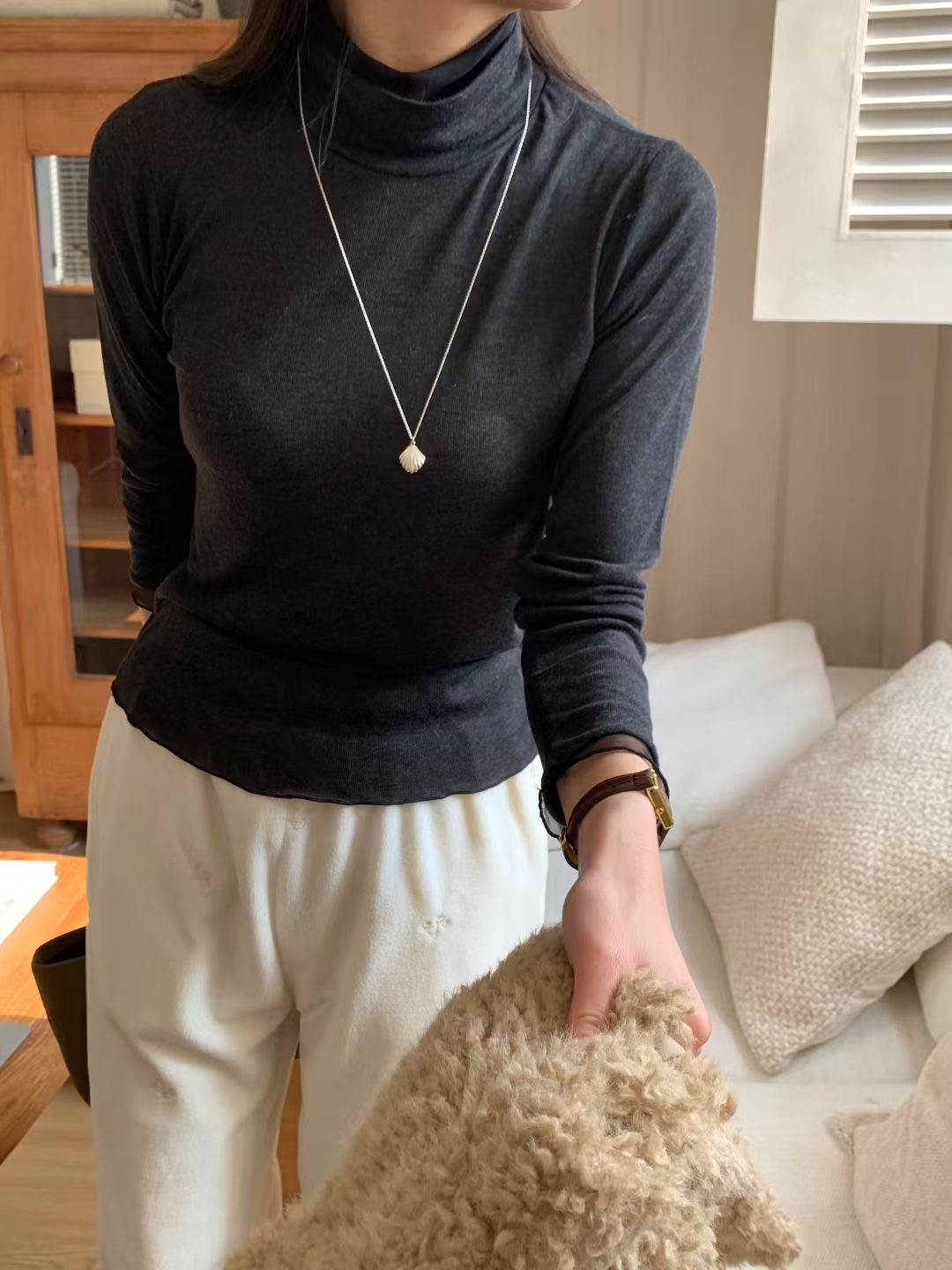 SIGNATURE東大門㊣代購女裝新款時尚職業熱賣推薦休閑長袖T恤SIGNATURE長袖T恤圖色2