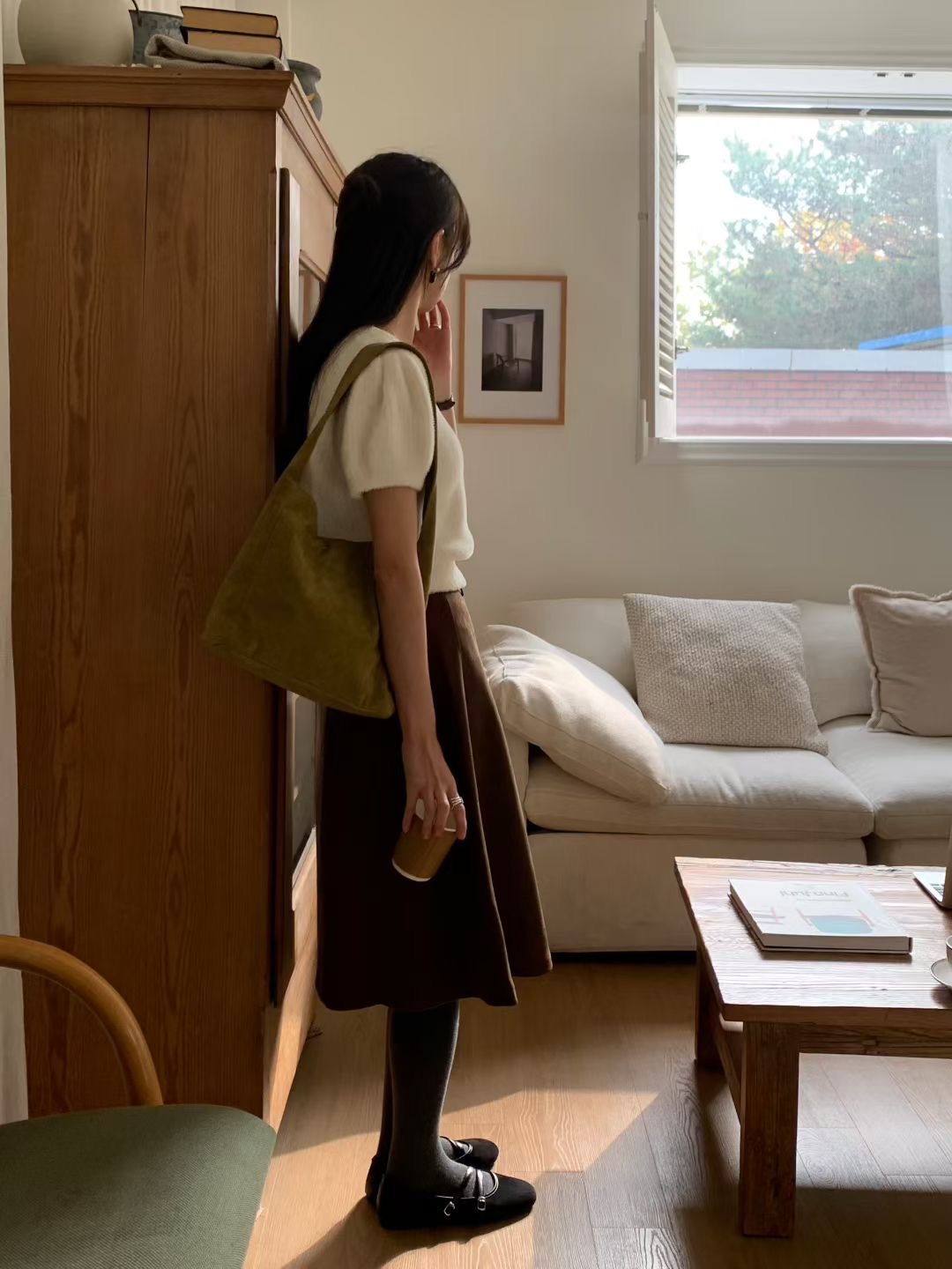 SIGNATURE東大門㊣直郵女裝新款推薦熱賣真品長裙不含腰帶麂皮SIGNATURE長裙