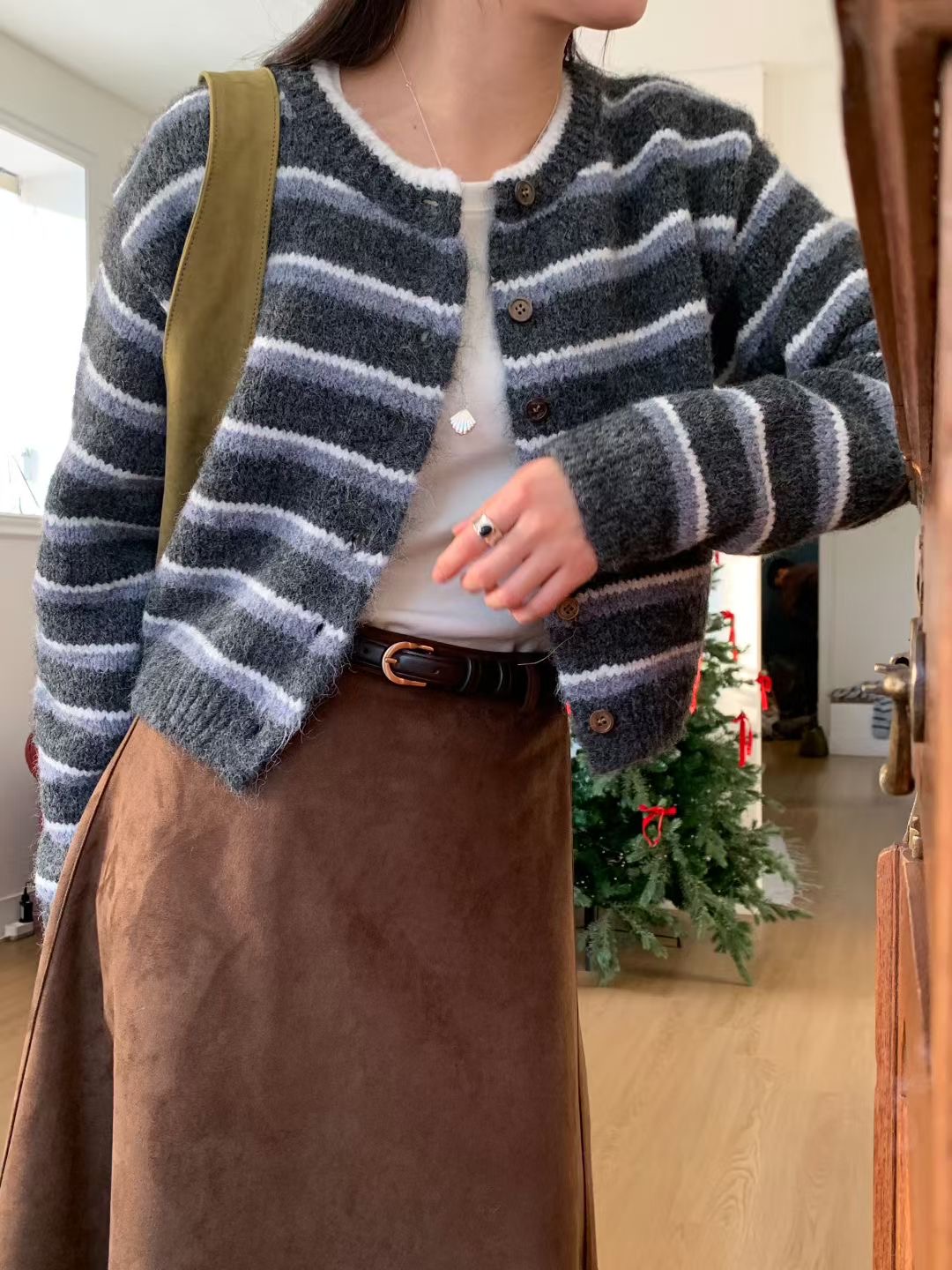 SIGNATURE韓國代購㊣女裝新款25秋冬真品職業人氣熱賣針織衫SIGNATURE針織衫圖色1