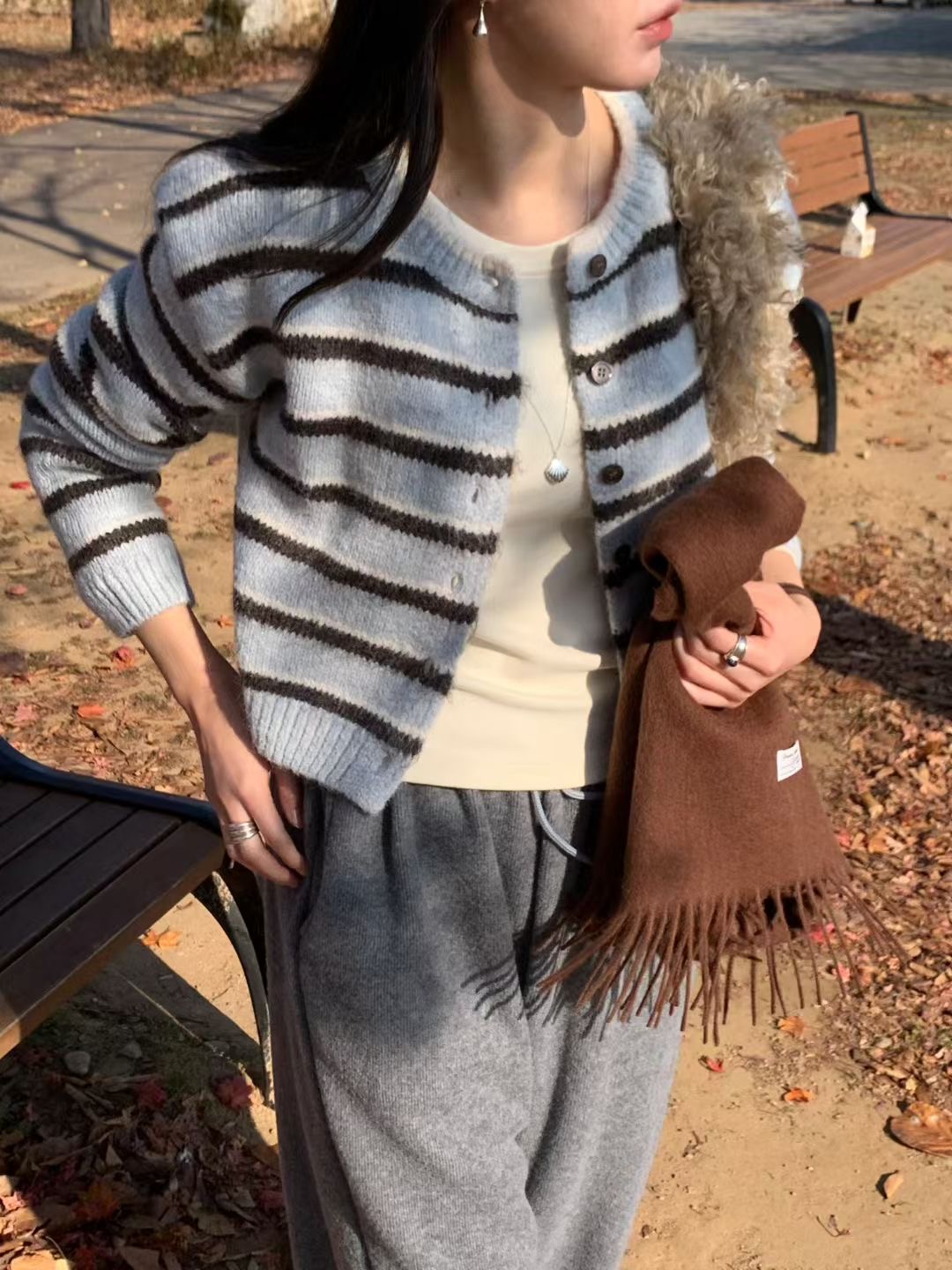 SIGNATURE韓國代購㊣女裝新款25秋冬真品職業人氣熱賣針織衫SIGNATURE針織衫圖色2