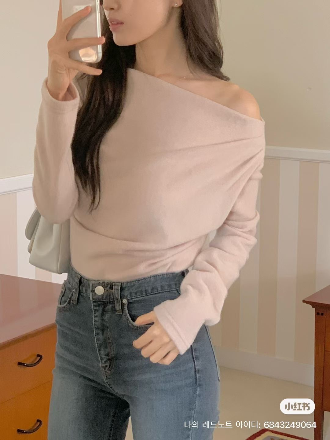 IF YOU韓國直郵㊣女士新款職業熱賣真品人氣休閑針織衫奶油色IF YOU針織衫