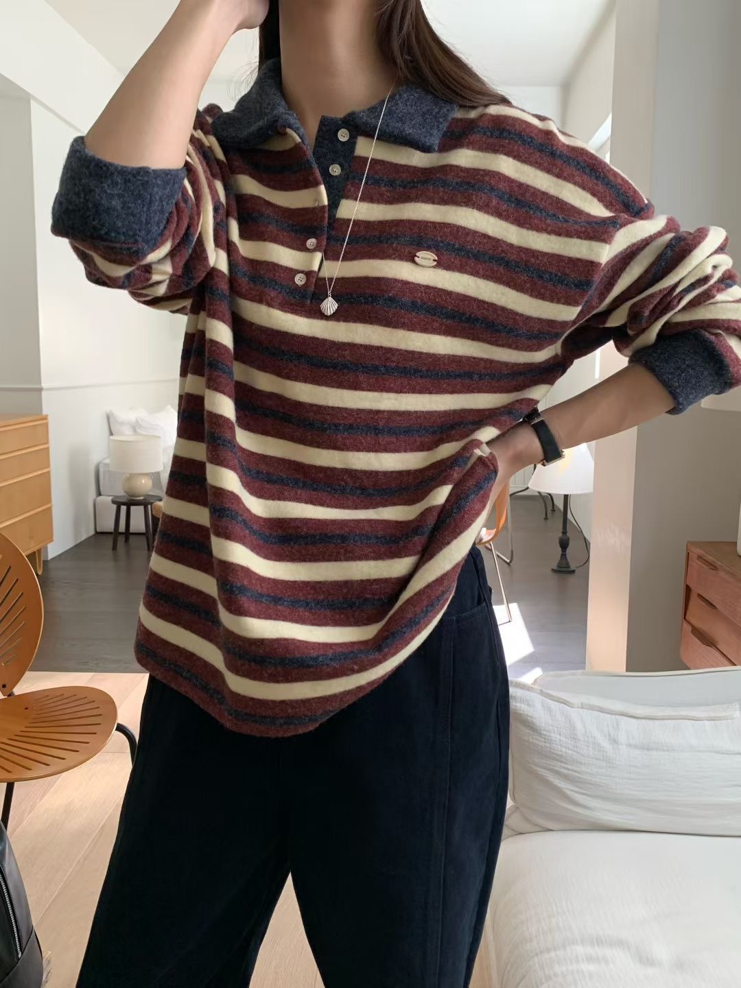 SIGNATURE韓國直郵㊣女裝新品人氣熱賣25秋冬真品休閑針織衫SIGNATURE針織衫圖色1