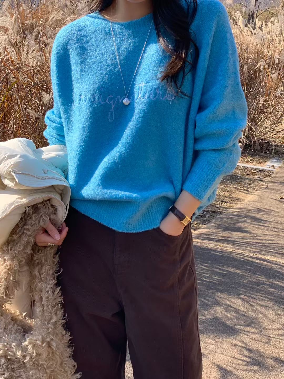 SIGNATURE東大門㊣直郵女士新款休閑真品職業人氣25秋冬針織衫SIGNATURE針織衫圖色2