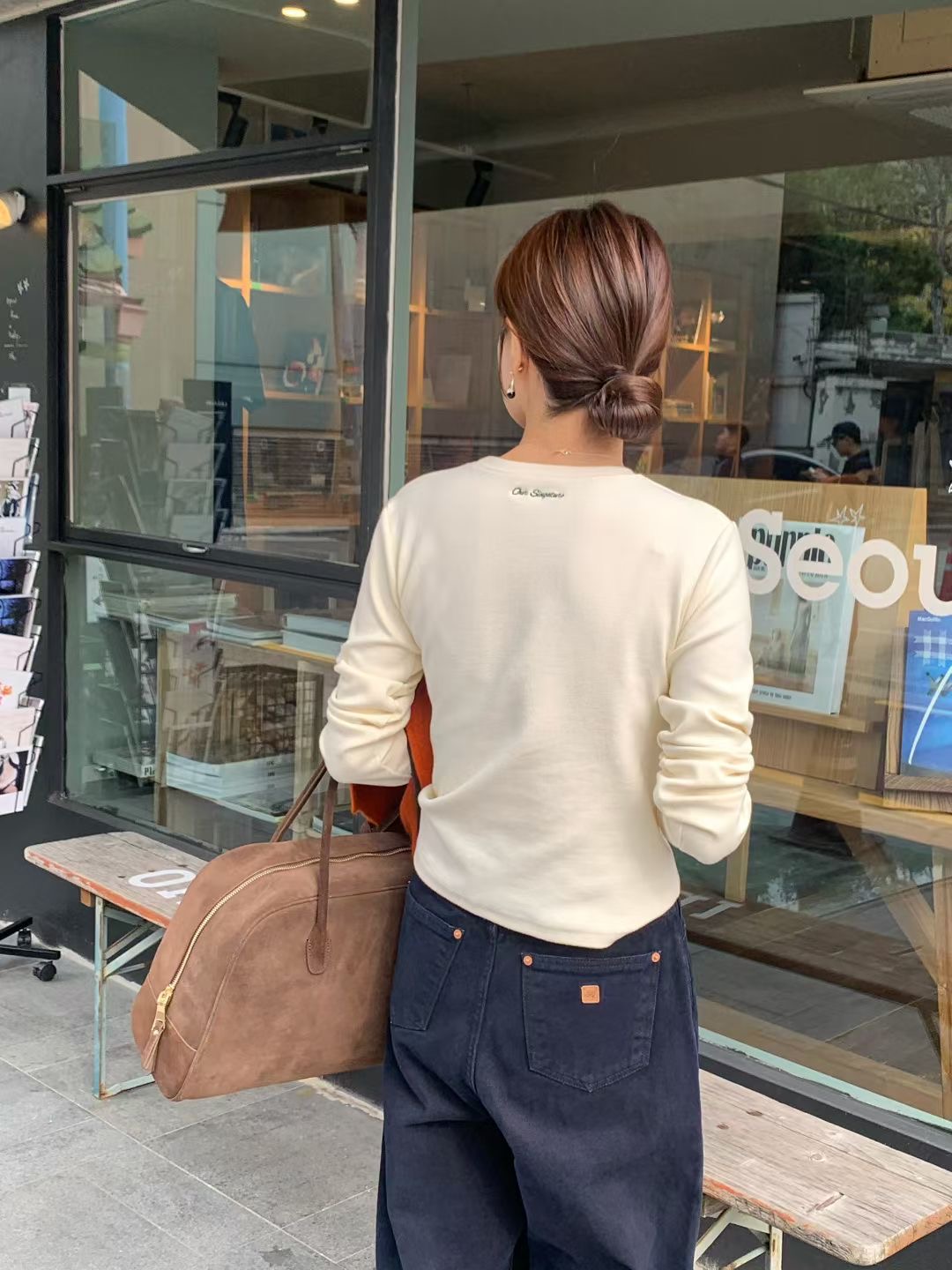 SIGNATURE東大門㊣直郵女士新品熱賣人氣真品25秋冬長袖T恤SIGNATURE長袖T恤