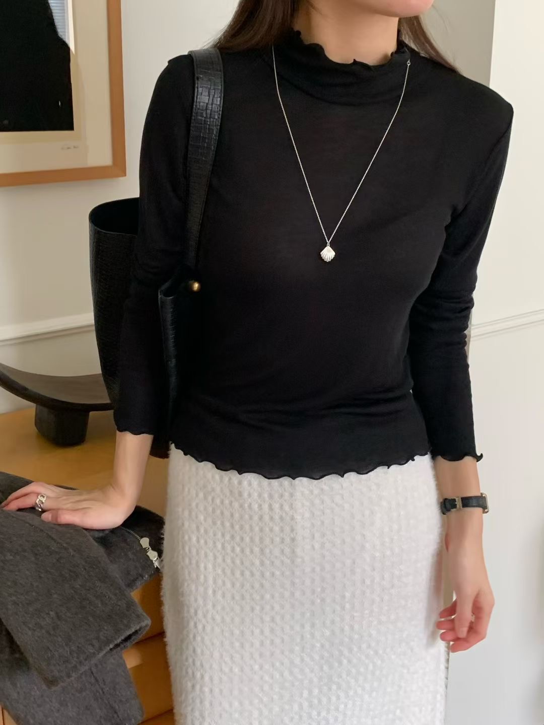 SIGNATURE東大門㊣實拍女裝新款25秋冬職業休閑熱賣長袖T恤SIGNATURE長袖T恤圖色4