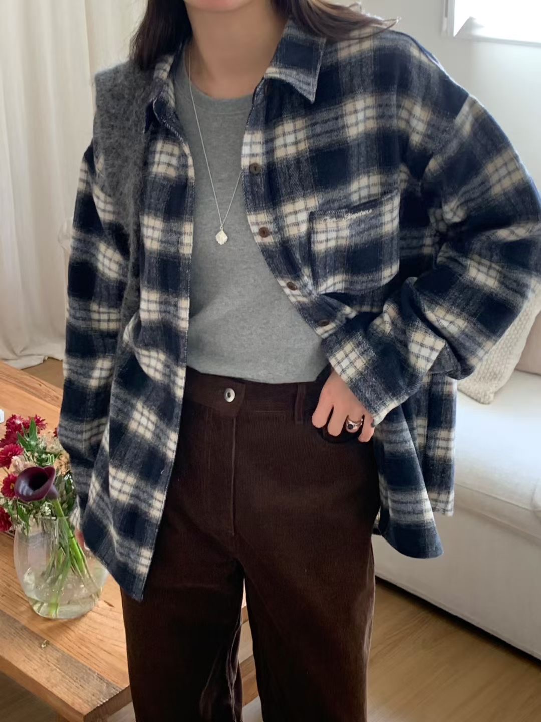 SIGNATURE韓國直郵㊣女士新品25秋冬人氣熱賣真品襯衫蕾絲衫SIGNATURE襯衫/蕾絲衫圖色2