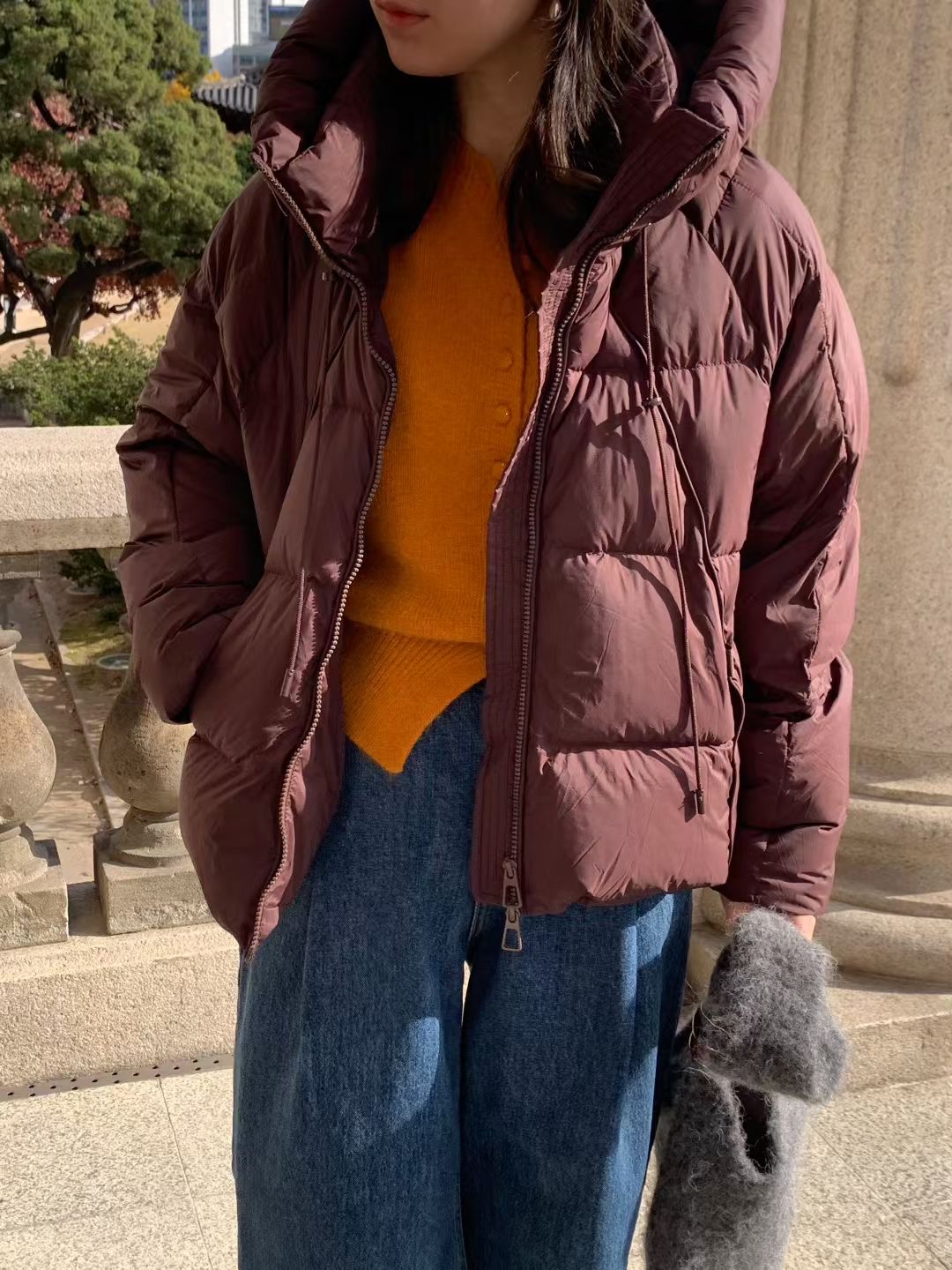 SIGNATURE韓國直郵㊣女士新款推薦25秋冬職業休閑熱賣短款棉服SIGNATURE短款棉服圖色1