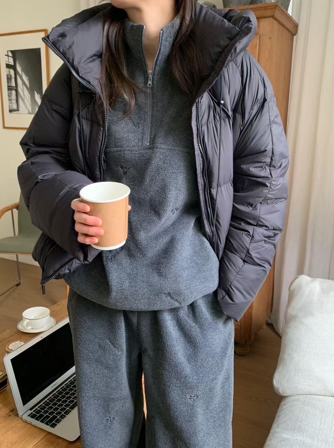 SIGNATURE韓國直郵㊣女士新款推薦25秋冬職業休閑熱賣短款棉服SIGNATURE短款棉服圖色2