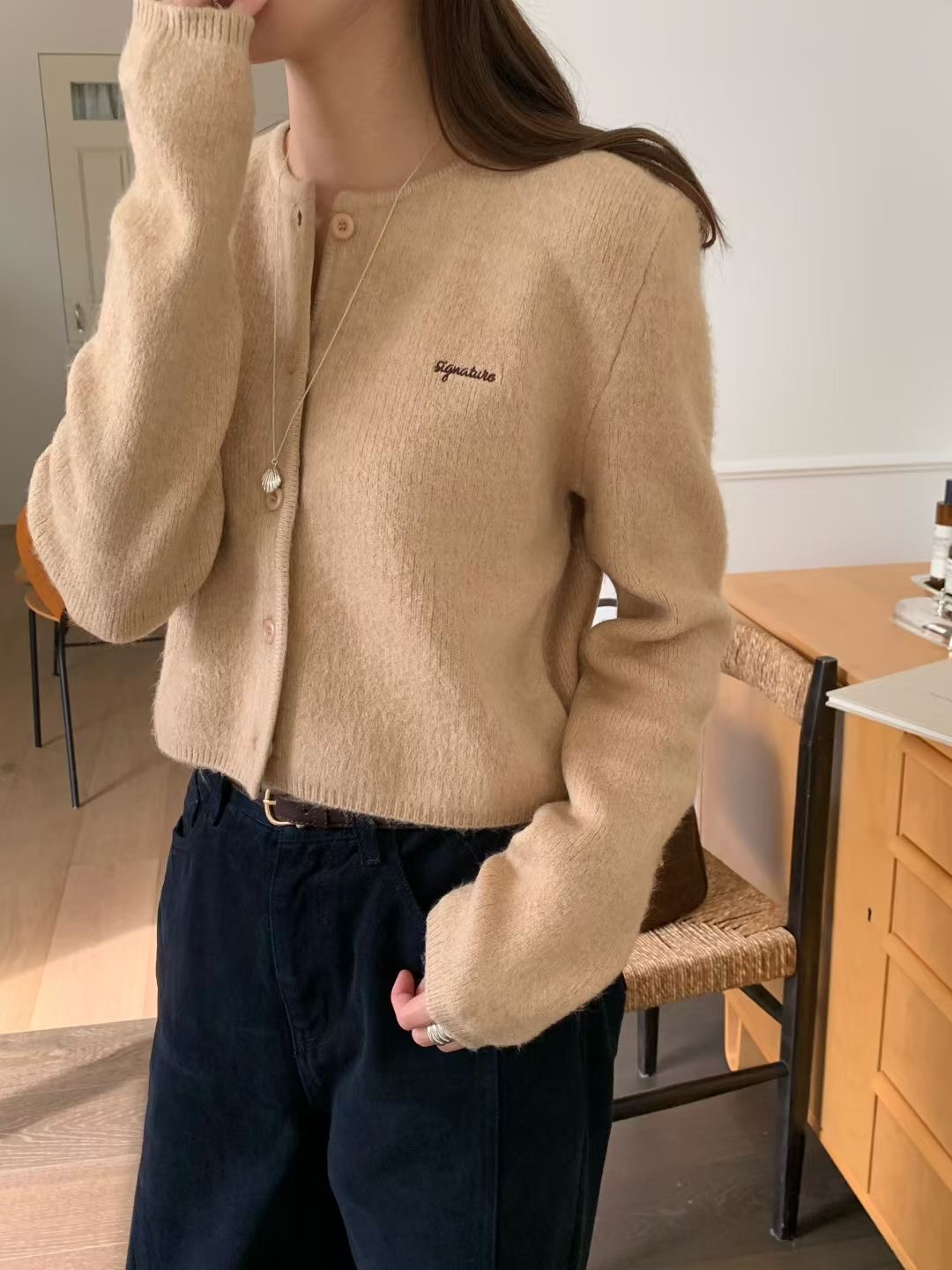 SIGNATURE東大門㊣直郵女裝新品休閑推薦人氣真品針織衫開衫SIGNATURE針織衫圖色2