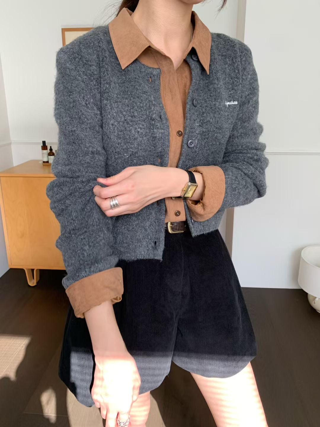 SIGNATURE東大門㊣直郵女裝新品休閑推薦人氣真品針織衫開衫SIGNATURE針織衫圖色4