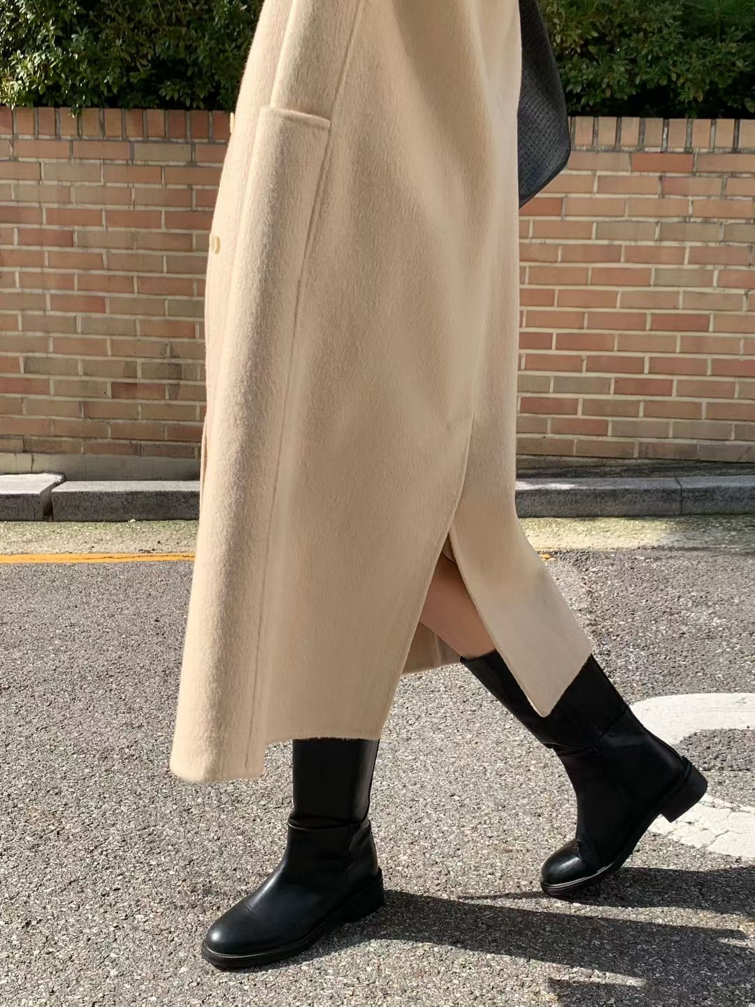 SIGNATURE韓國直郵㊣女裝新款時尚人氣25秋冬中長款大衣手工SIGNATURE中長款大衣