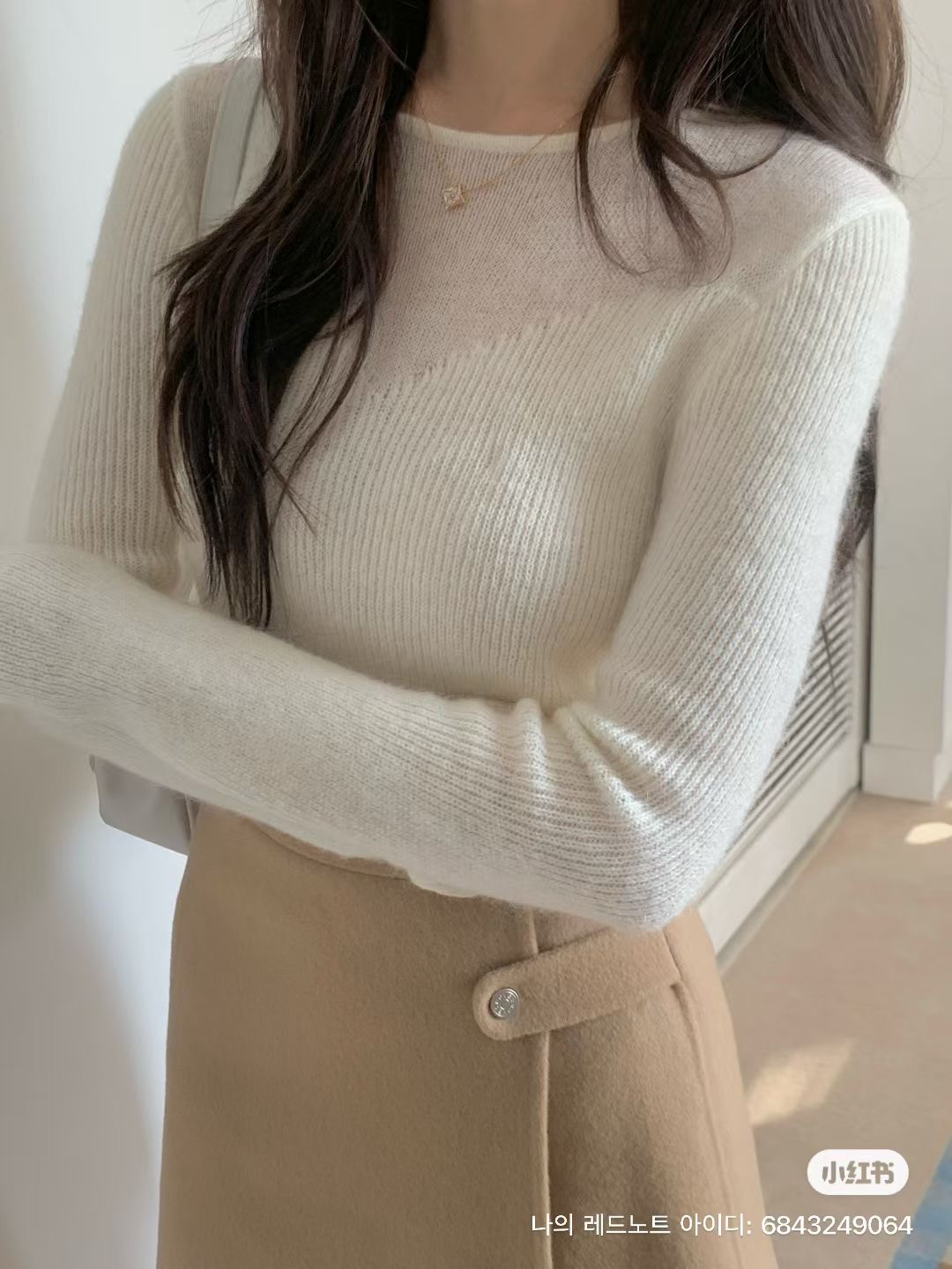 IF YOU東大門㊣代購女裝新品25秋冬時尚真品推薦針織衫馬海毛IF YOU針織衫圖色1