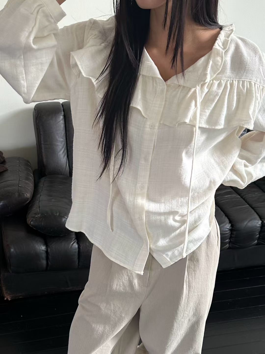 EVERY MOMENT韓國直郵㊣女裝新品推薦職業熱賣休閑襯衫蕾絲衫EVERY MOMENT襯衫/蕾絲衫