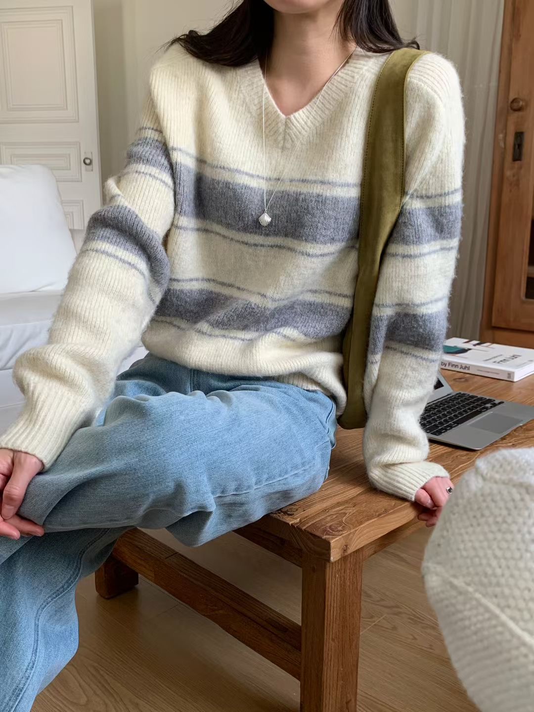 SIGNATURE韓國代購㊣女裝新款休閑推薦職業熱賣真品25秋冬針織衫SIGNATURE針織衫圖色1