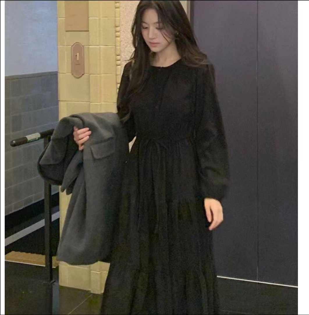 EOSIA東大門㊣實拍女士新品人氣職業推薦25秋冬時尚熱賣連衣裙EOSIA連衣裙