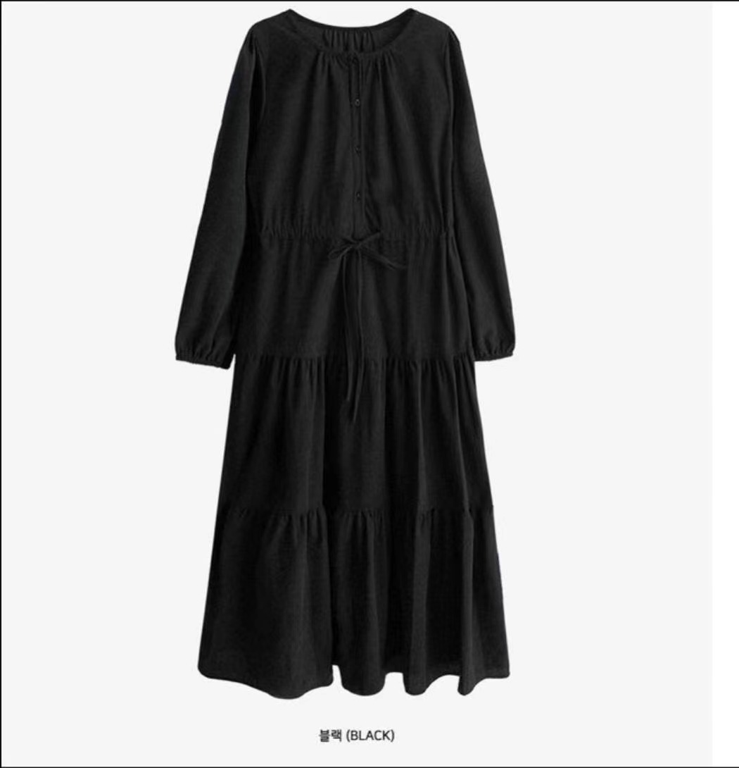 EOSIA東大門㊣實拍女士新品人氣職業推薦25秋冬時尚熱賣連衣裙EOSIA連衣裙圖色1