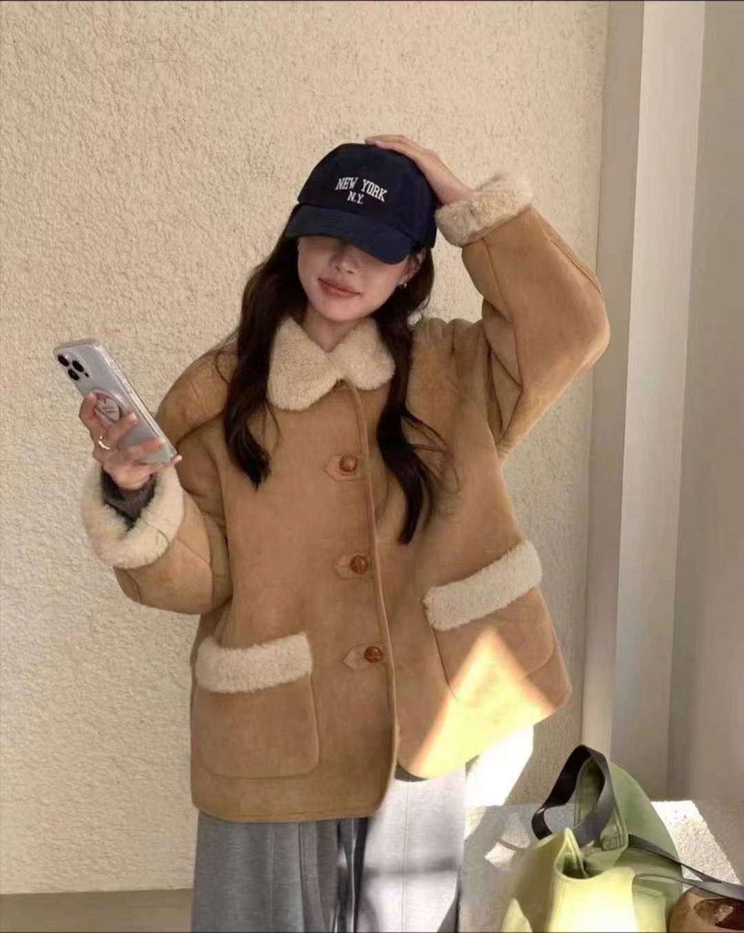 EOSIA韓國直郵㊣女士新品推薦25秋冬熱賣休閑職業人氣短款大衣EOSIA短款大衣