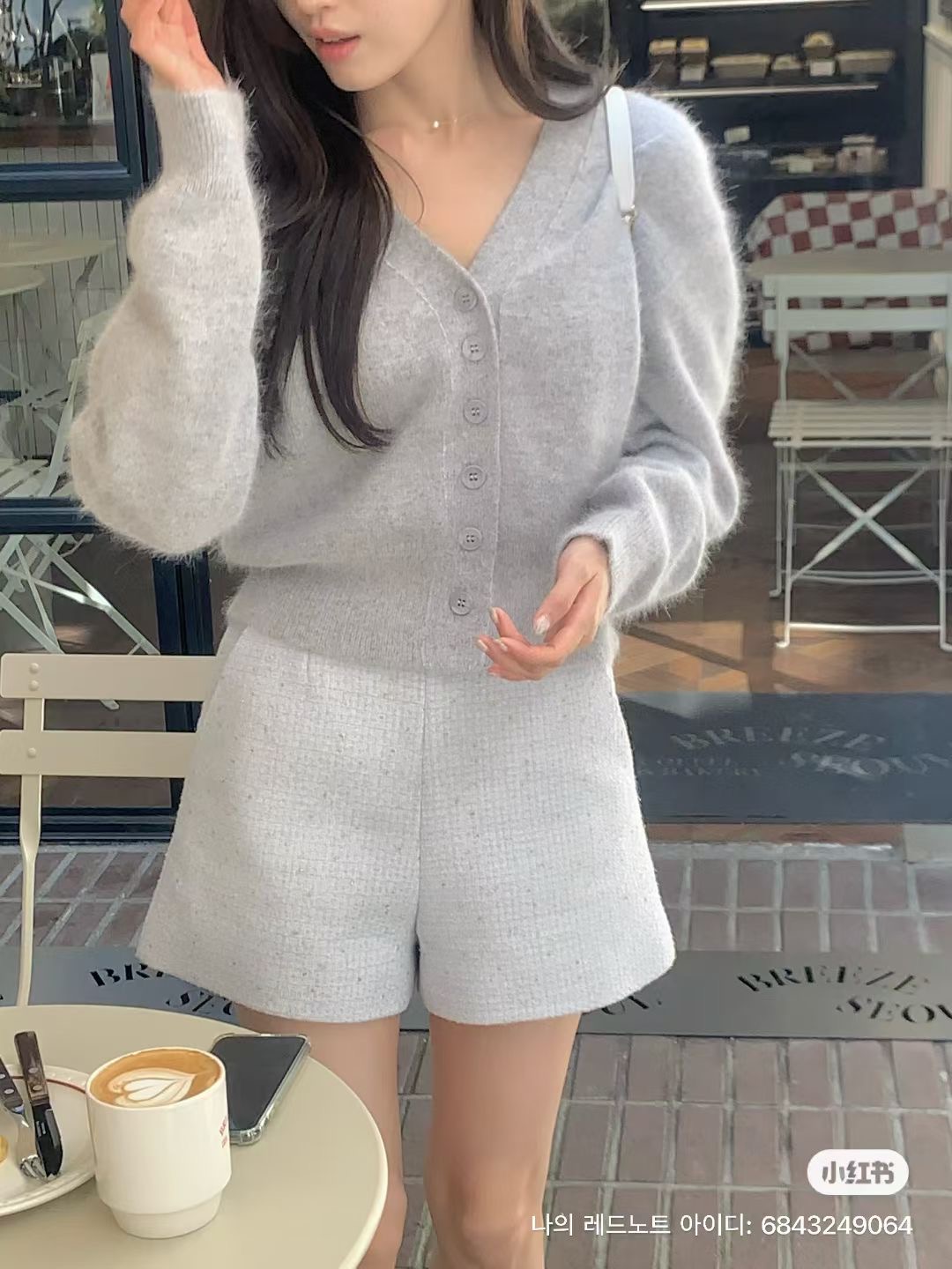 IF YOU東大門㊣實拍女士新品推薦針織衫安哥拉羊毛貂皮開衫IF YOU針織衫