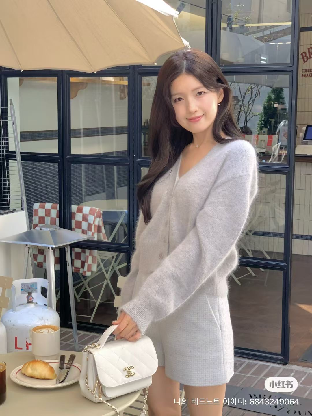 IF YOU東大門㊣實拍女士新品推薦針織衫安哥拉羊毛貂皮開衫IF YOU針織衫